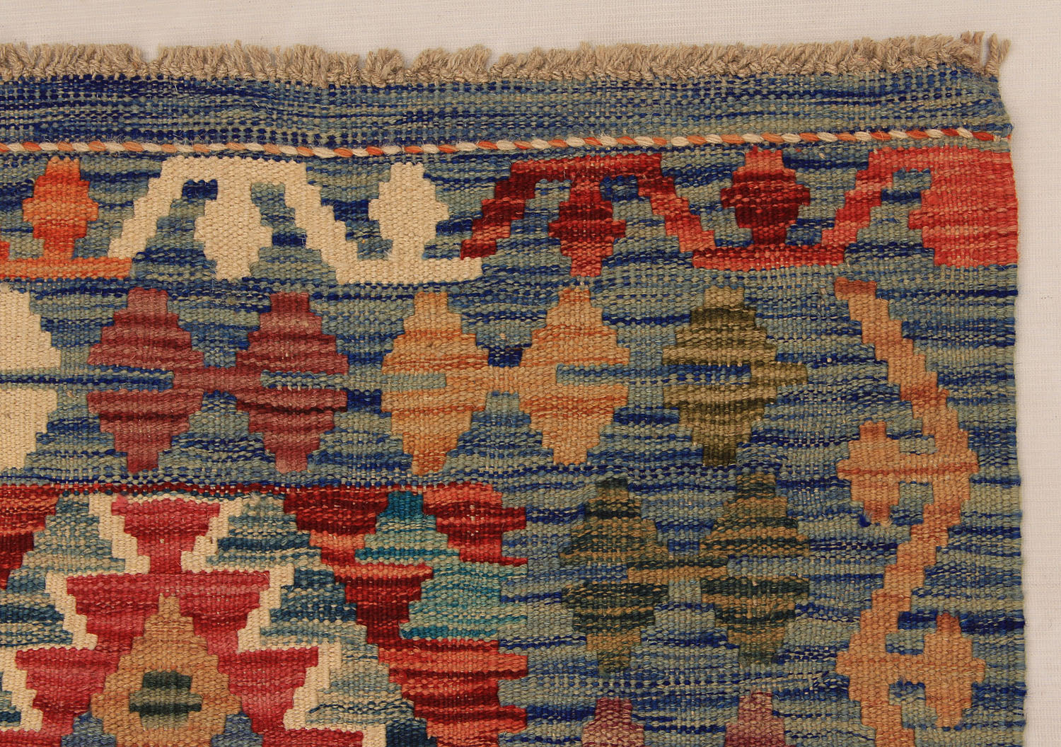 3' X 8'  Multy Handmade Veggie Dye Kilim Rug Runner