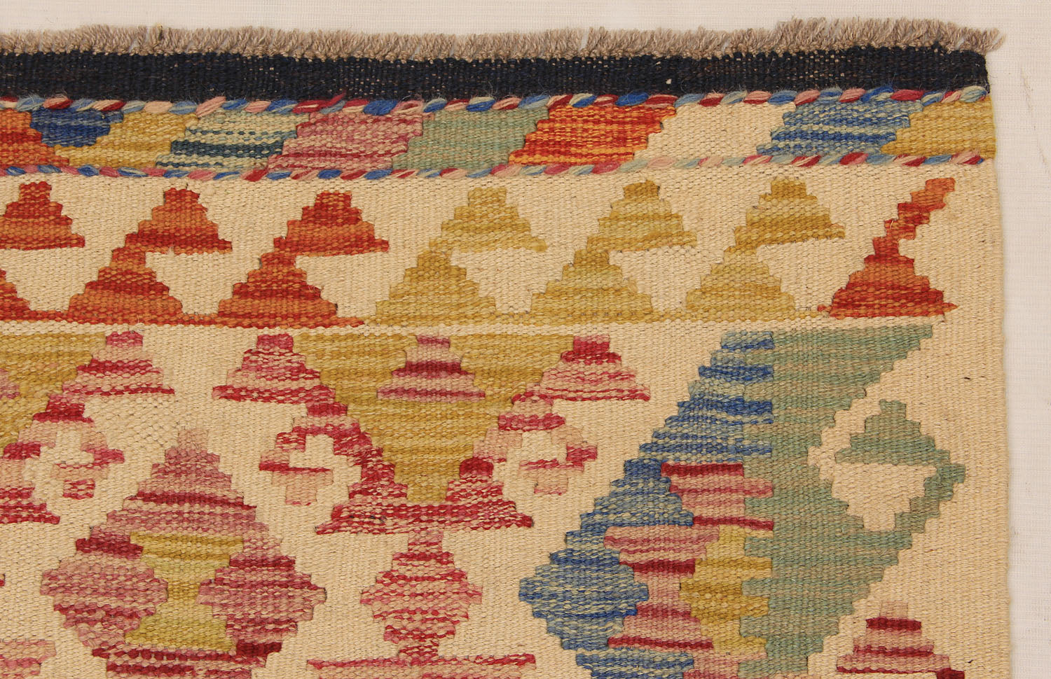 3' X 8'  Multy Handmade Veggie Dye Kilim Rug Runner