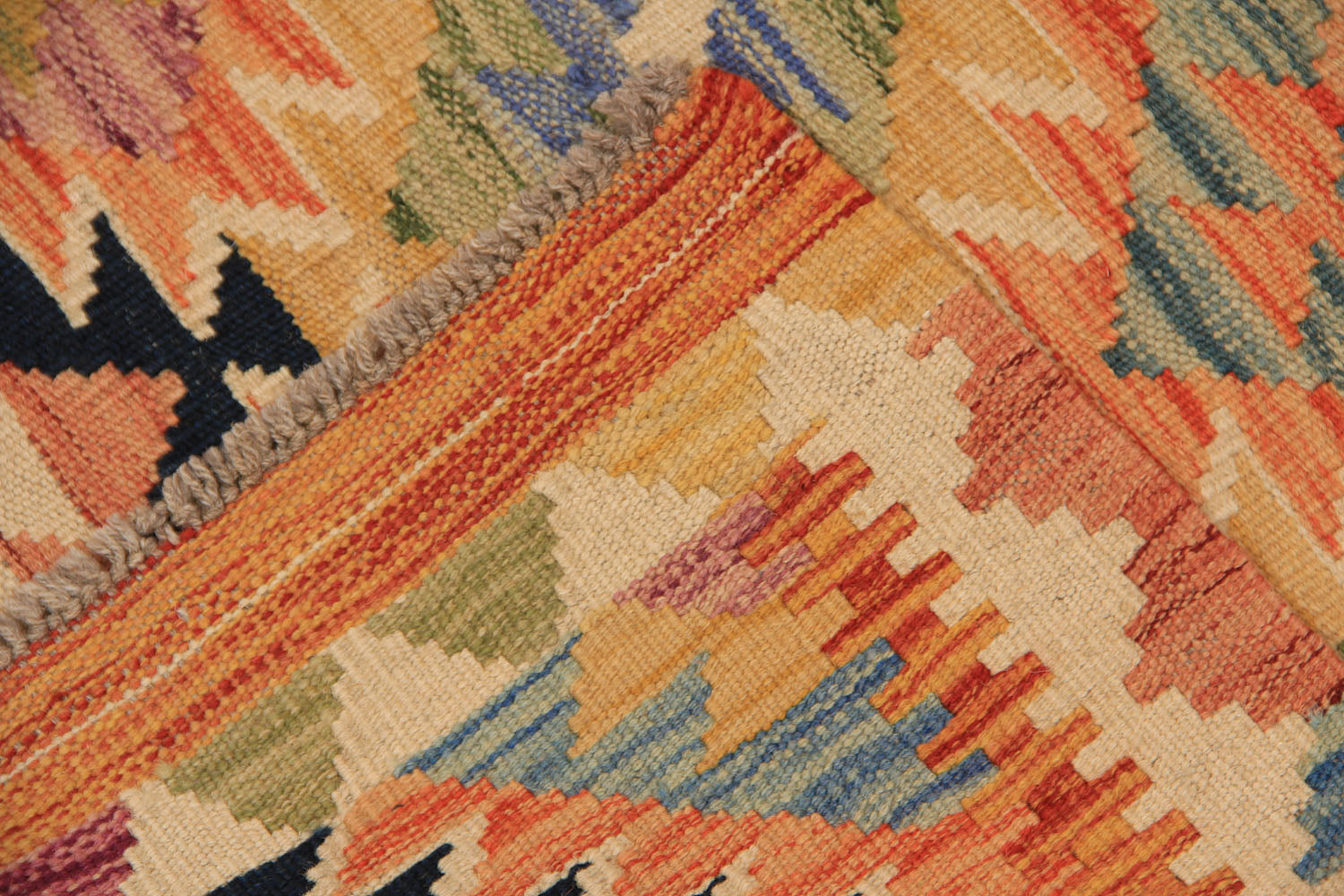 2' 6" x 8'  Multy Handmade Veggie Dye Kilim Rug Runner