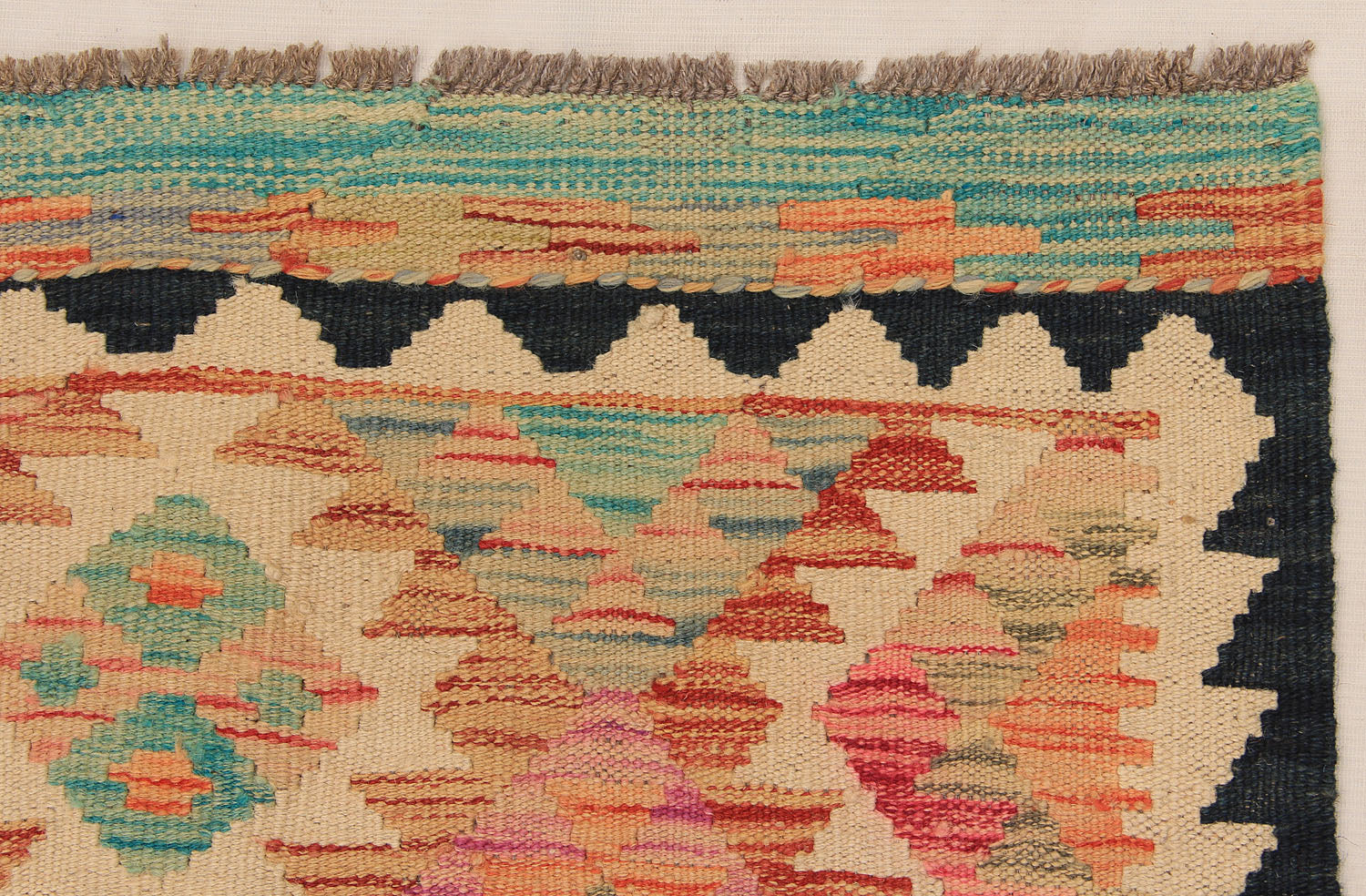 3' X 8'  Multy Handmade Veggie Dye Kilim Rug Runner