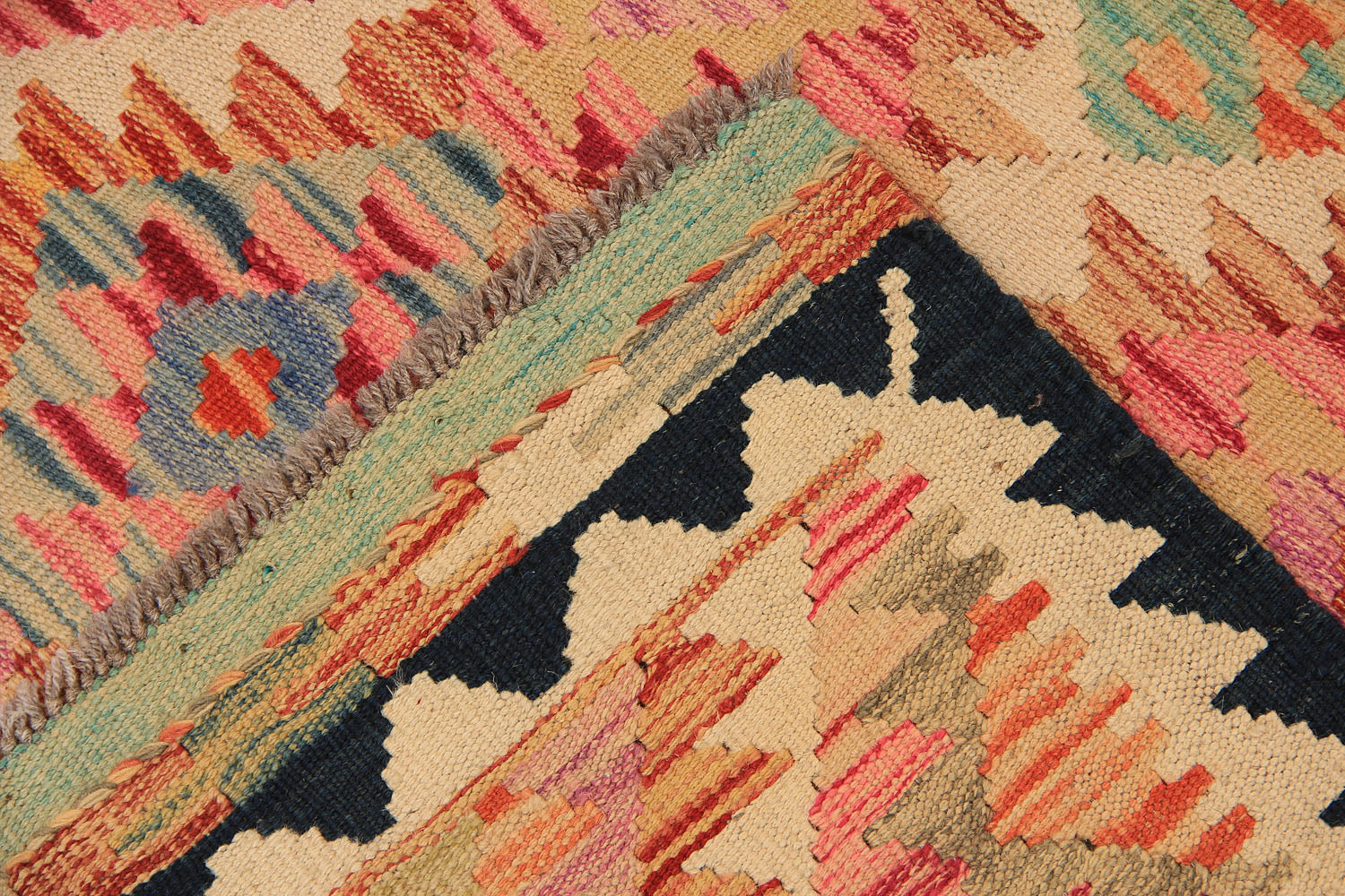 3' X 8'  Multy Handmade Veggie Dye Kilim Rug Runner