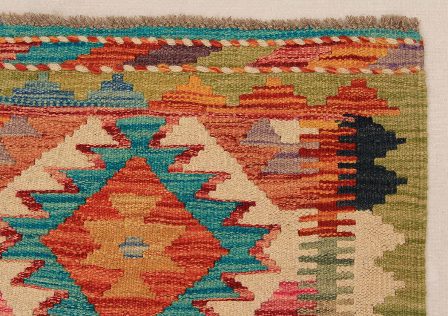 3' X 8'  Multy Handmade Veggie Dye Kilim Rug Runner