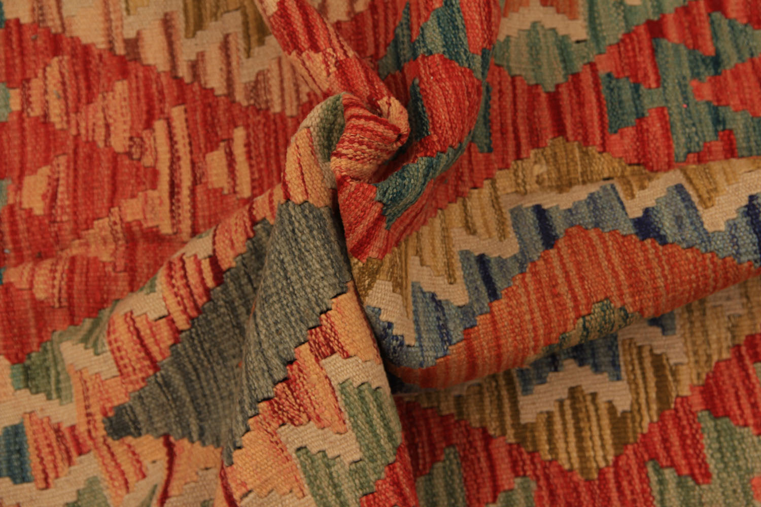 9' x 12'  Multy Handmade Veggie Dye Kilim Rug Rectangular