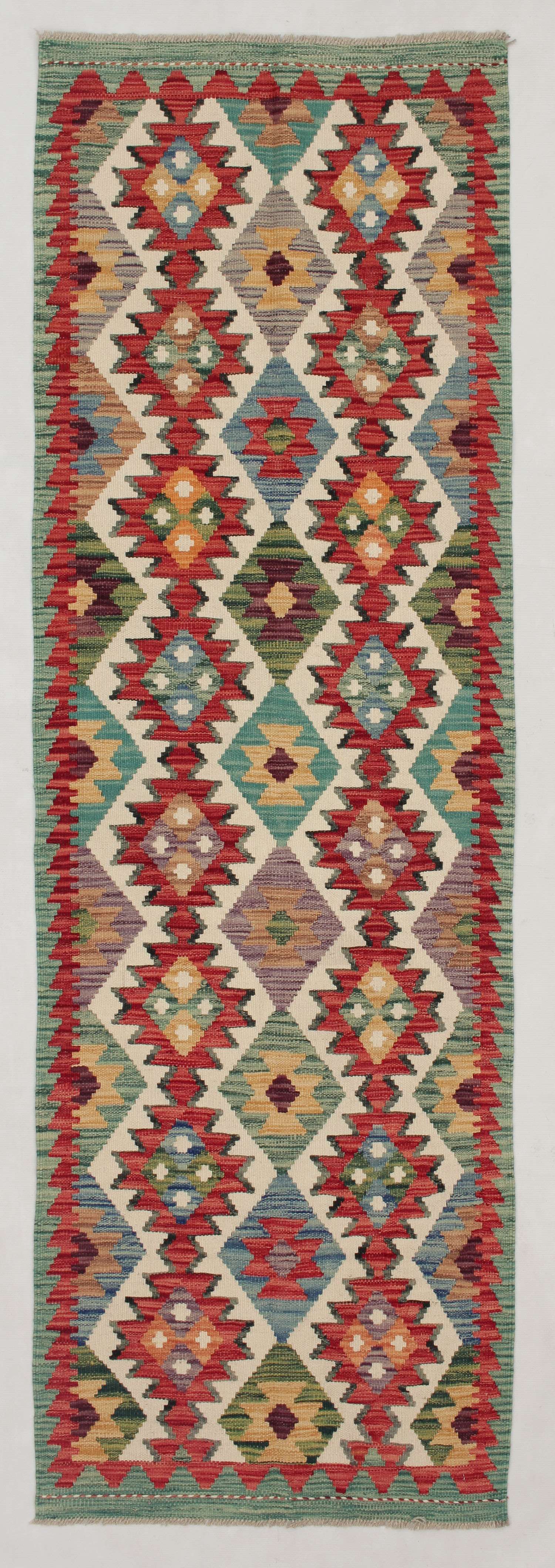3' X 8'  Multy Handmade Veggie Dye Kilim Rug Runner
