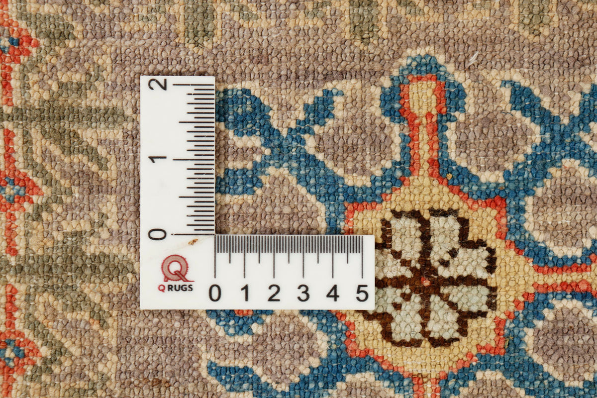 Genuine Ivory Kazak Hand Knotted Wool Rug 5' 6" X 8' Bold Tribal Pattern