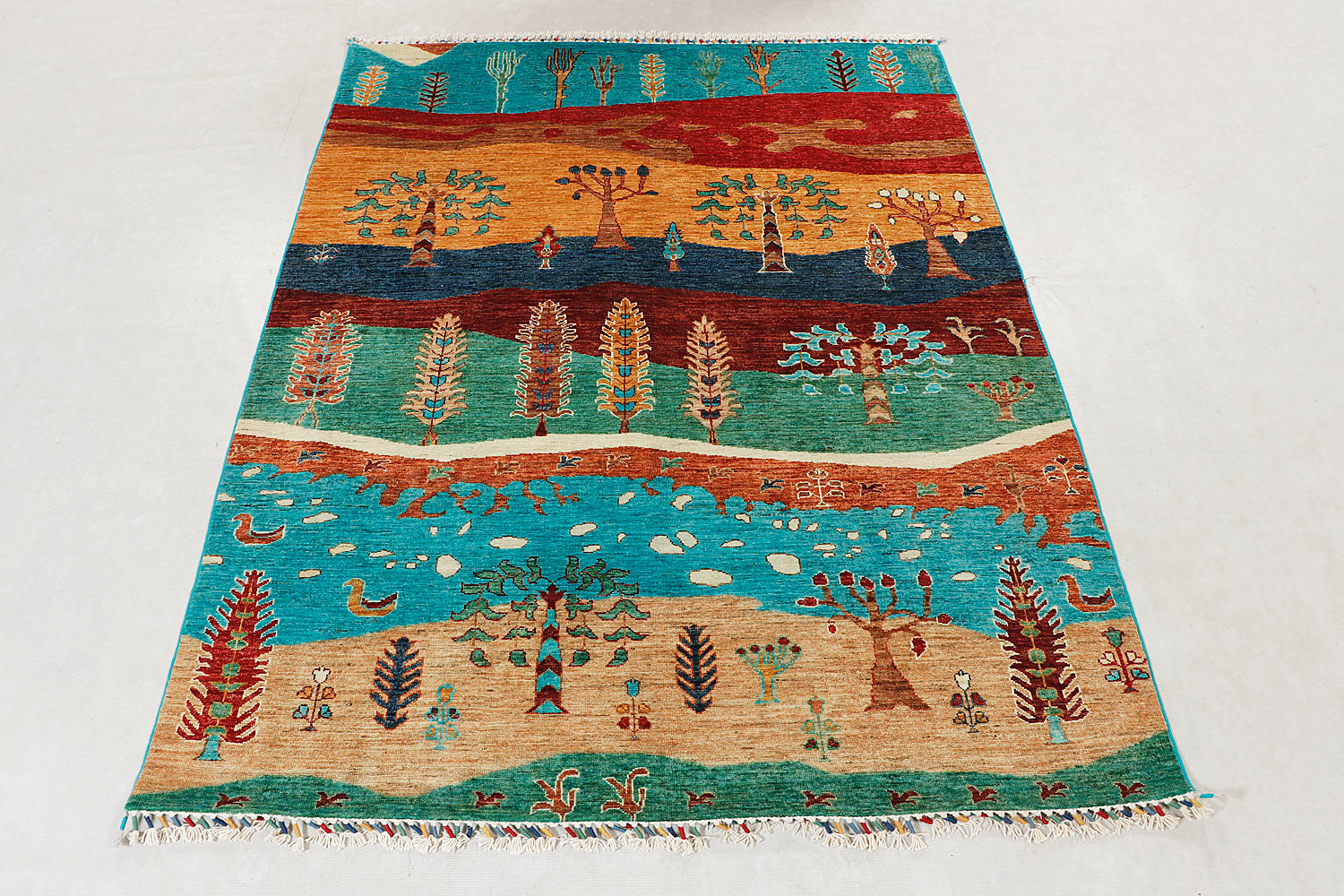 5' X 7'  Multy Handmade Persian Rug SULTANI Rectangular