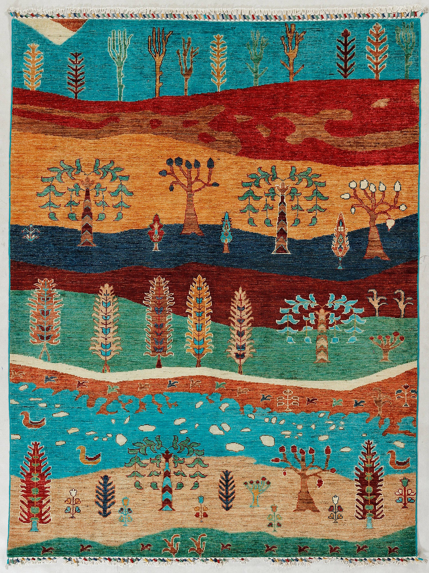 5' X 7'  Multy Handmade Persian Rug SULTANI Rectangular