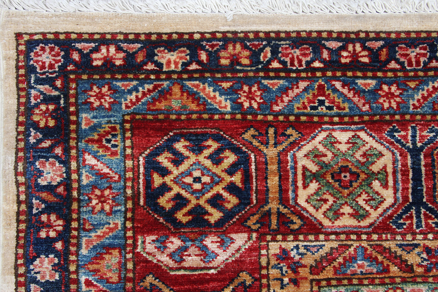 6' x 9'  Ivory Handmade SUPREME KAZAK Rug Rectangular