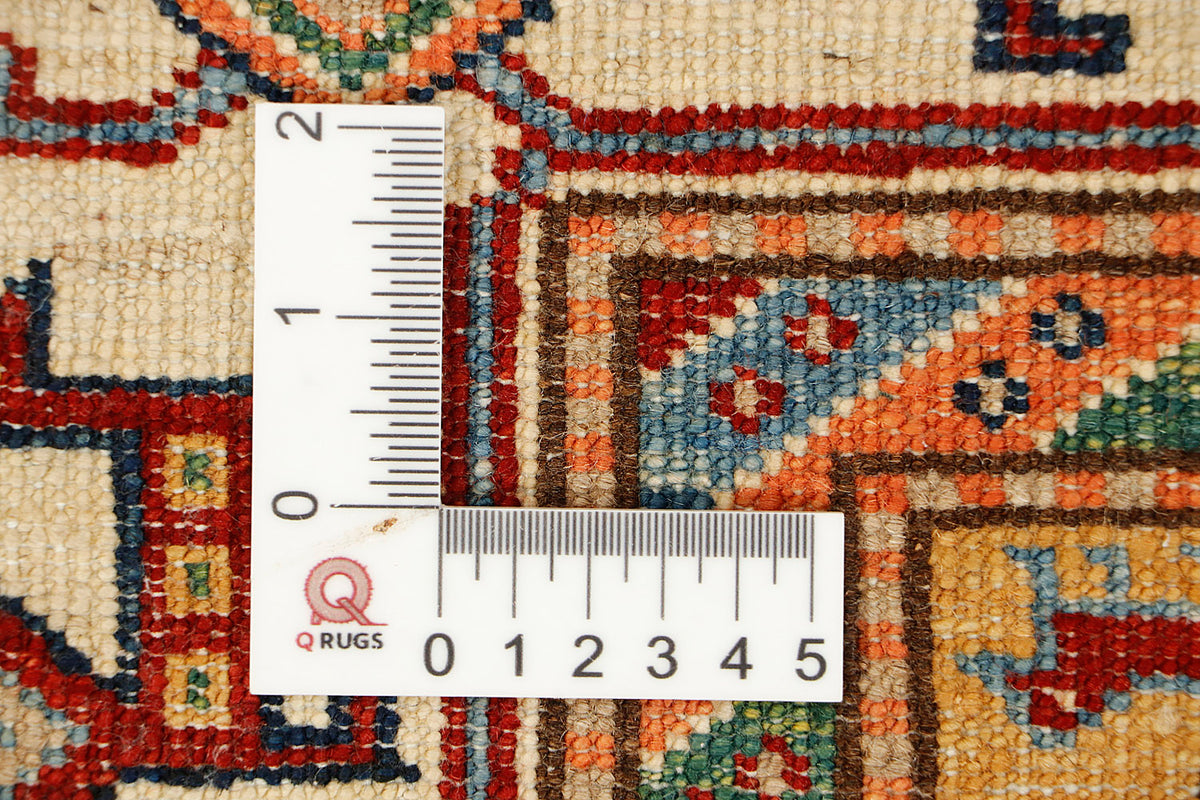 Multi Tribal Kazak Hand Knotted Wool Rug 5' 6" X 8' Large Medallion Pattern