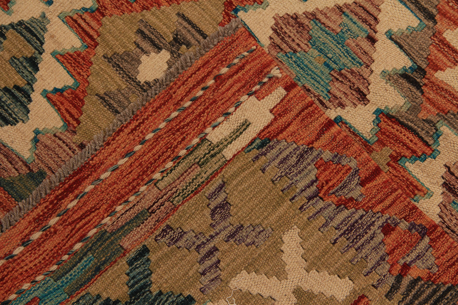 Multy Handmade Veggie Dye Kilim Rug Rectangular