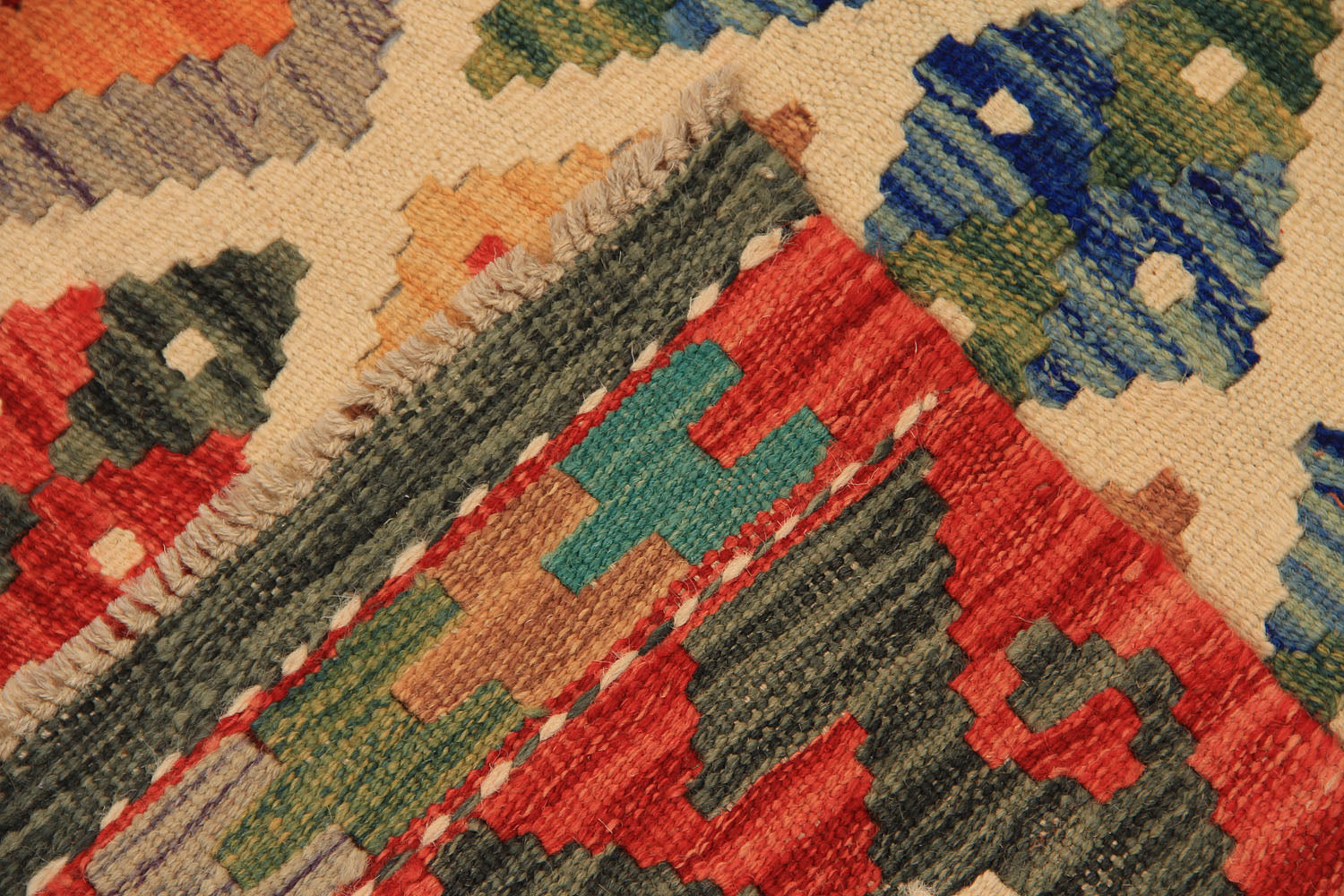 3' X 8'  Multy Handmade Veggie Dye Kilim Rug Runner