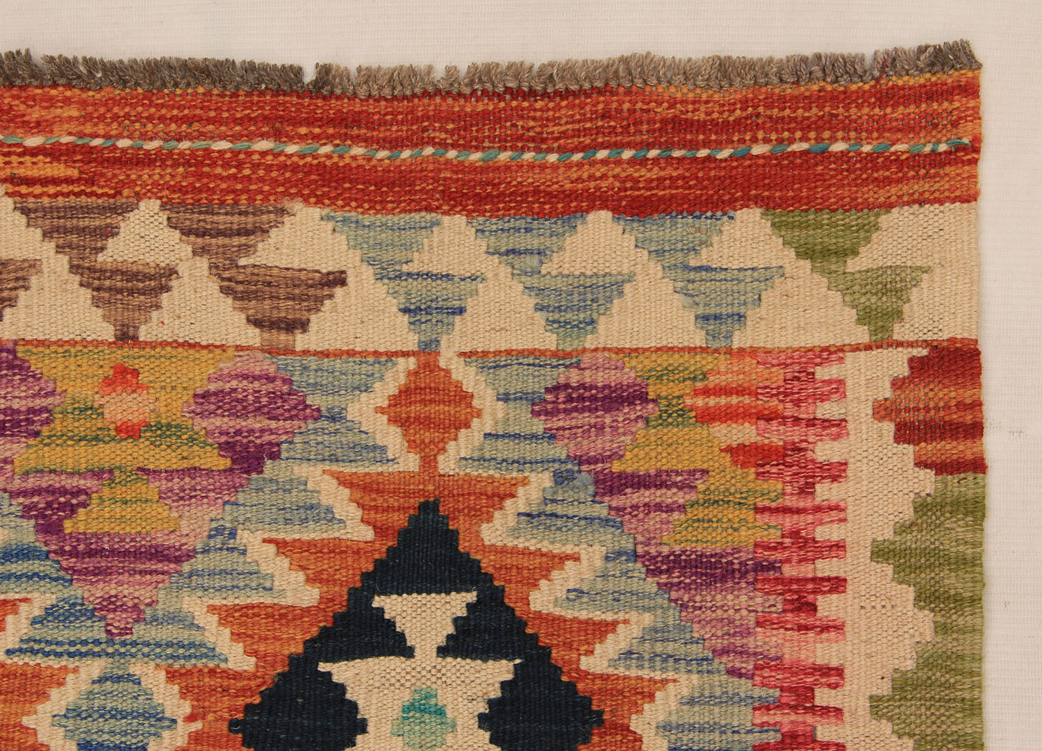 3' X 8'  Multy Handmade Veggie Dye Kilim Rug Runner