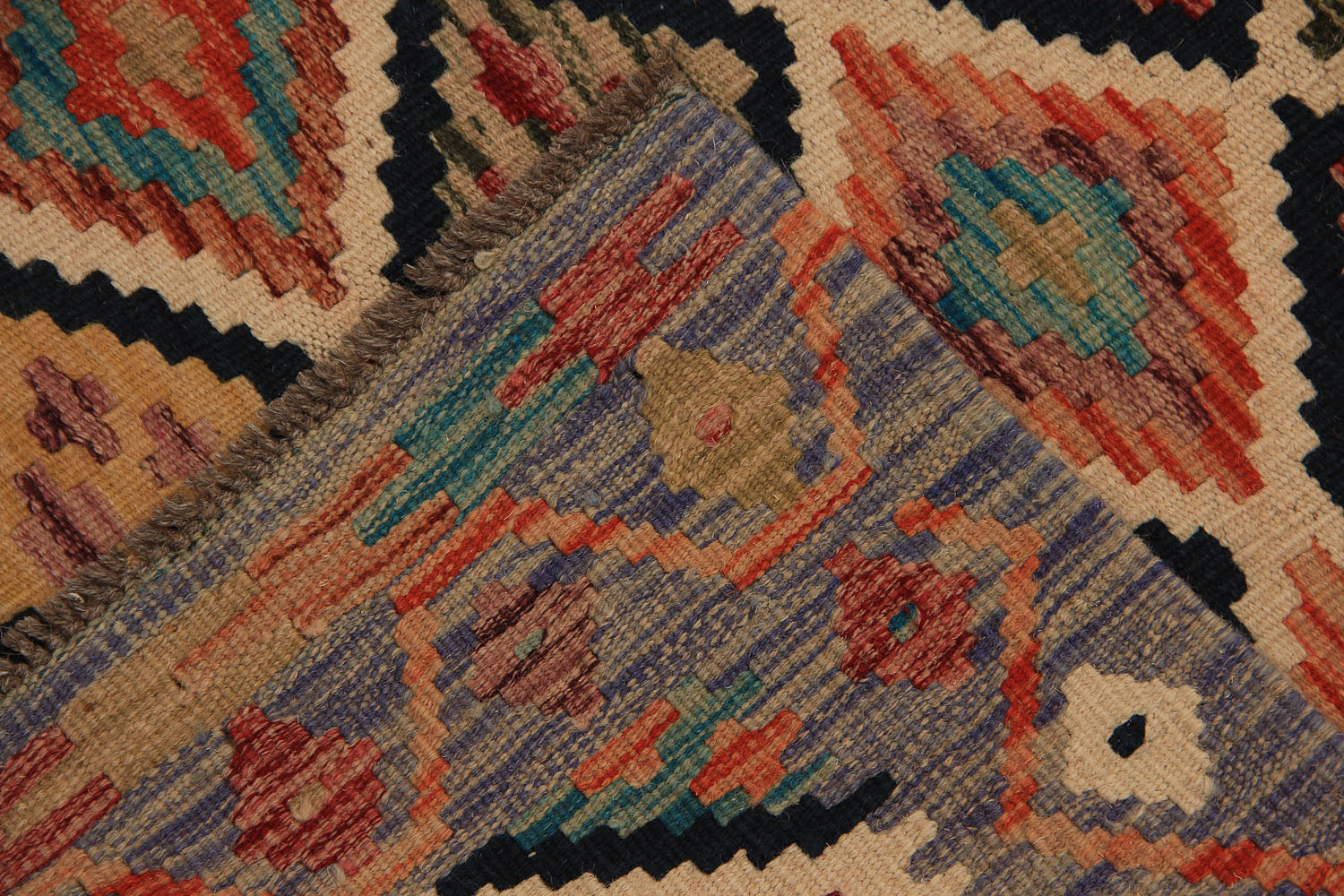 3' X 8'  Multy Handmade Veggie Dye Kilim Rug Runner