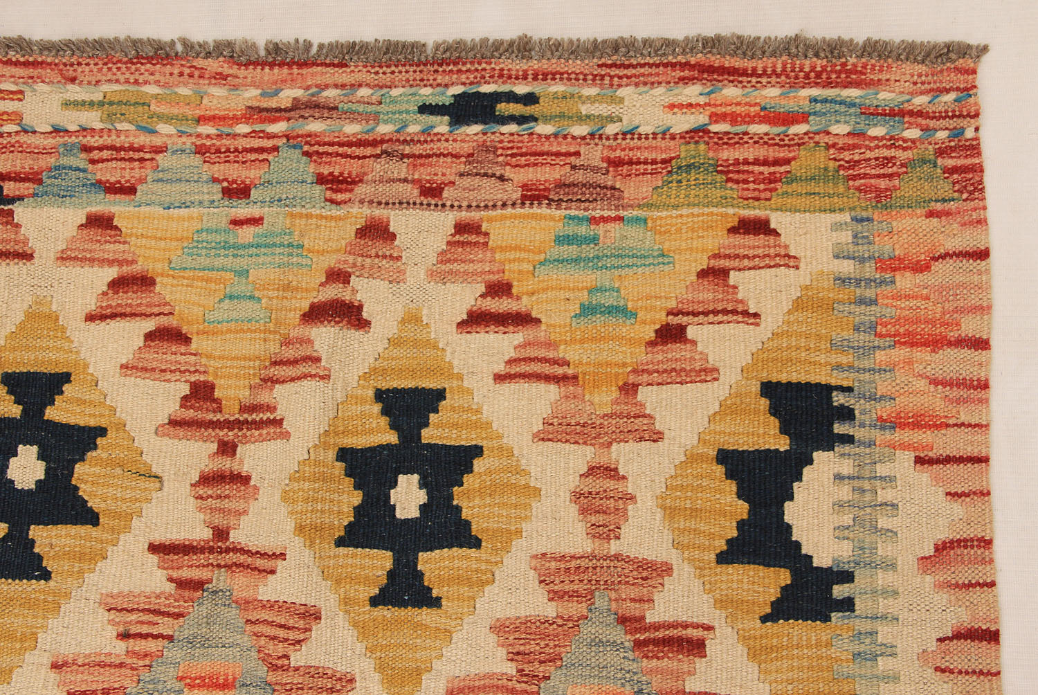 3' X 8'  Multy Handmade Veggie Dye Kilim Rug Runner