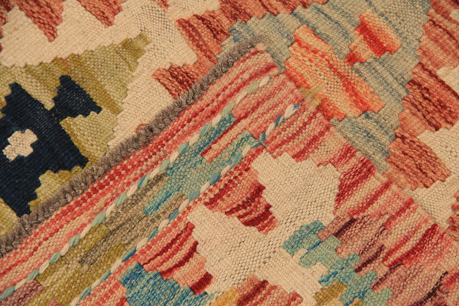 3' X 8'  Multy Handmade Veggie Dye Kilim Rug Runner