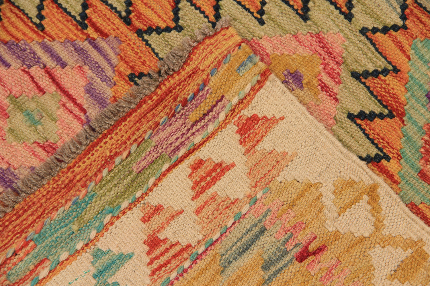 Multy Handmade Veggie Dye Kilim Rug Rectangular