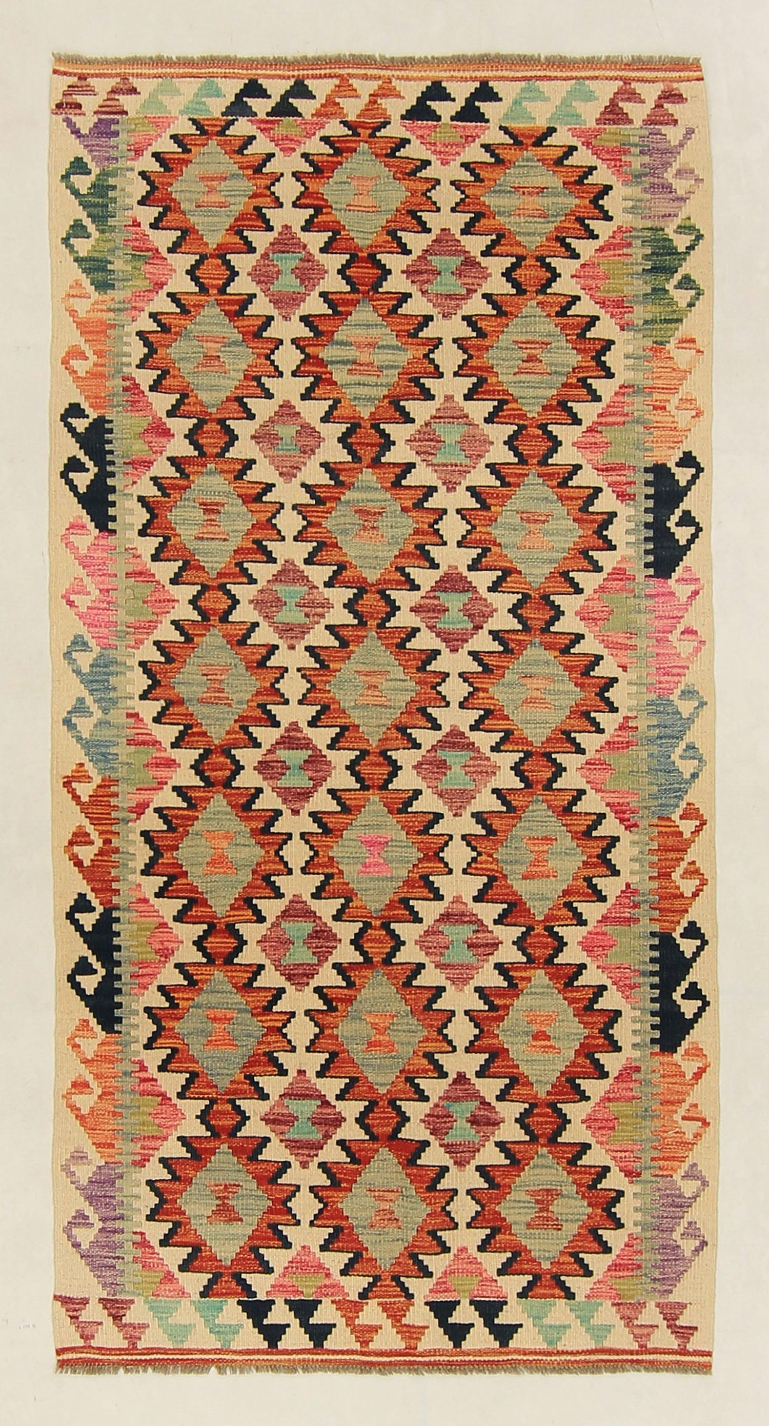 Multy Handmade Veggie Dye Kilim Rug Rectangular