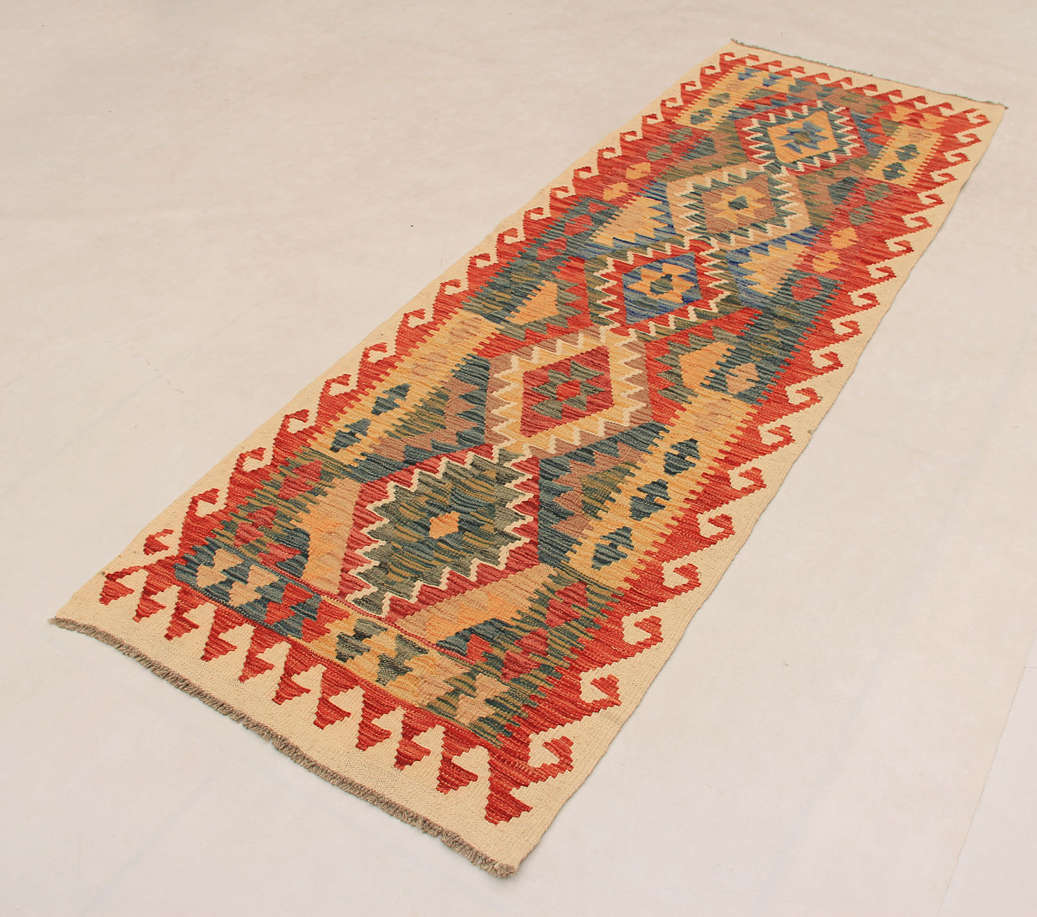 3' X 8'  Multy Handmade Veggie Dye Kilim Rug Runner
