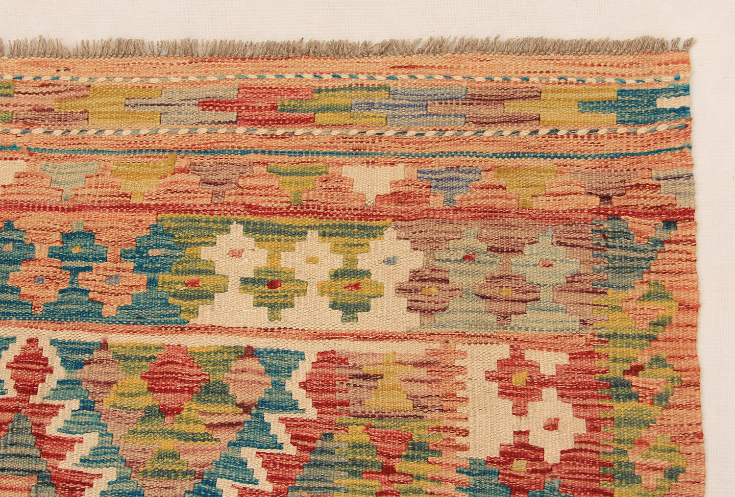 4' 6" x 6' 6  Multy Handmade Veggie Dye Kilim Rug Rectangular
