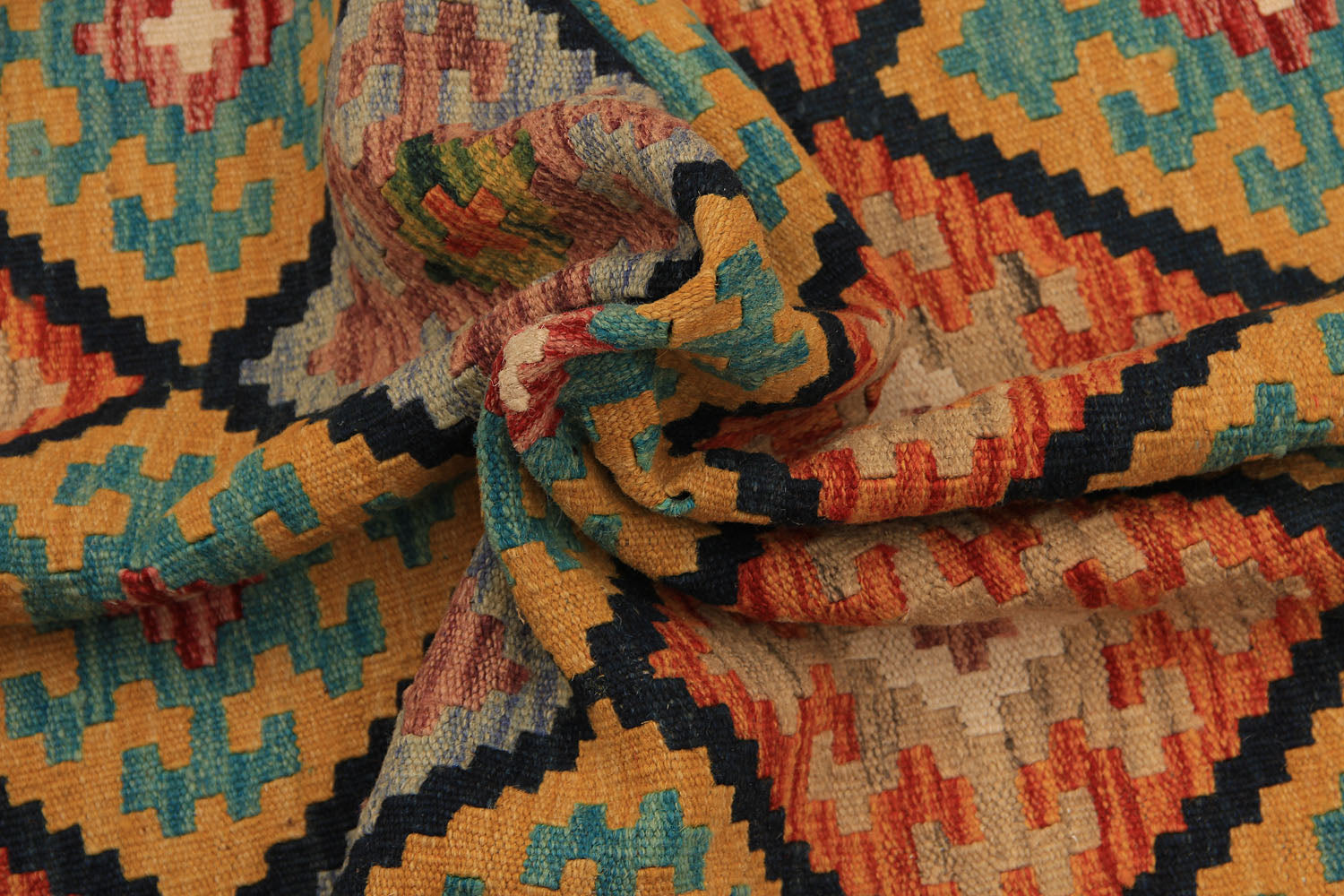 4' 6" x 6' 6  Multy Handmade Veggie Dye Kilim Rug Rectangular