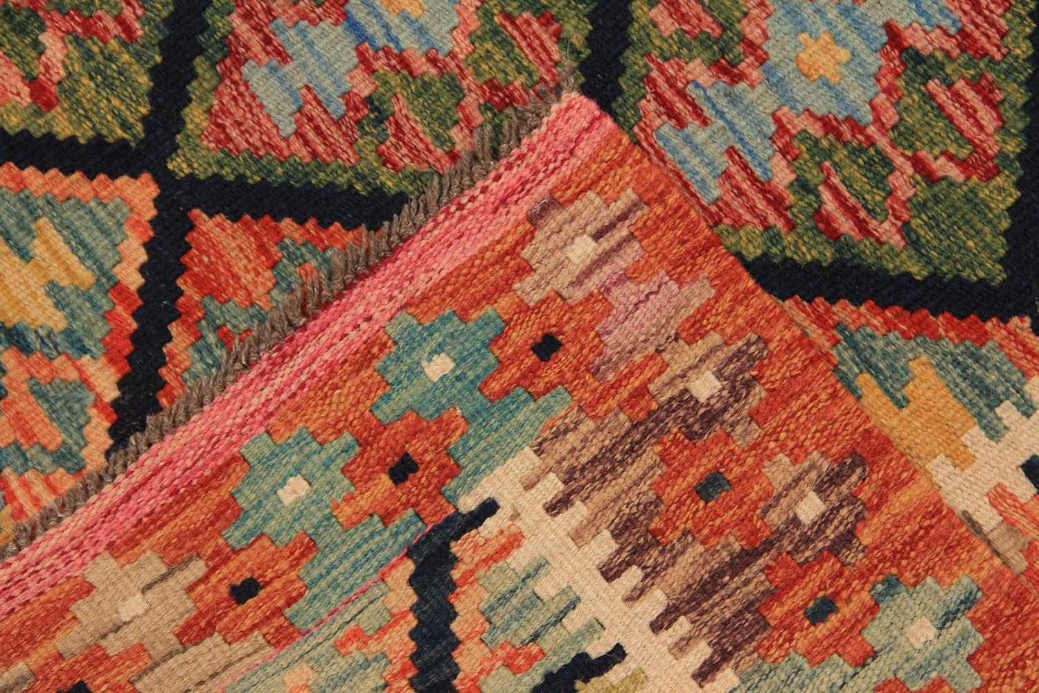 4' x 6'  Multy Handmade Veggie Dye Kilim Rug Rectangular