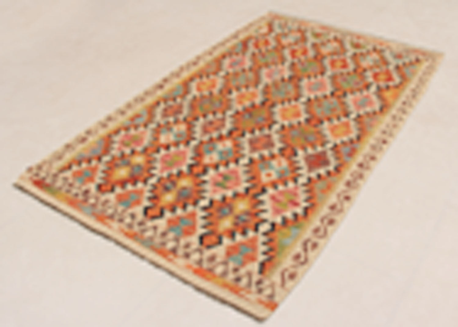 4' 6" x 6' 6  Multy Handmade Veggie Dye Kilim Rug Rectangular