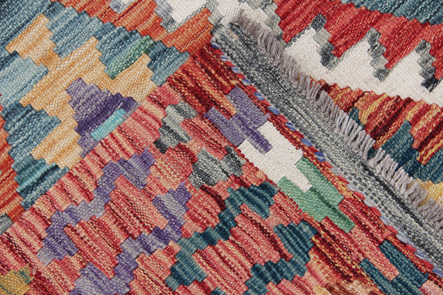 3' X 5'  Multy Handmade Veggie Dye Kilim Rug Rectangular
