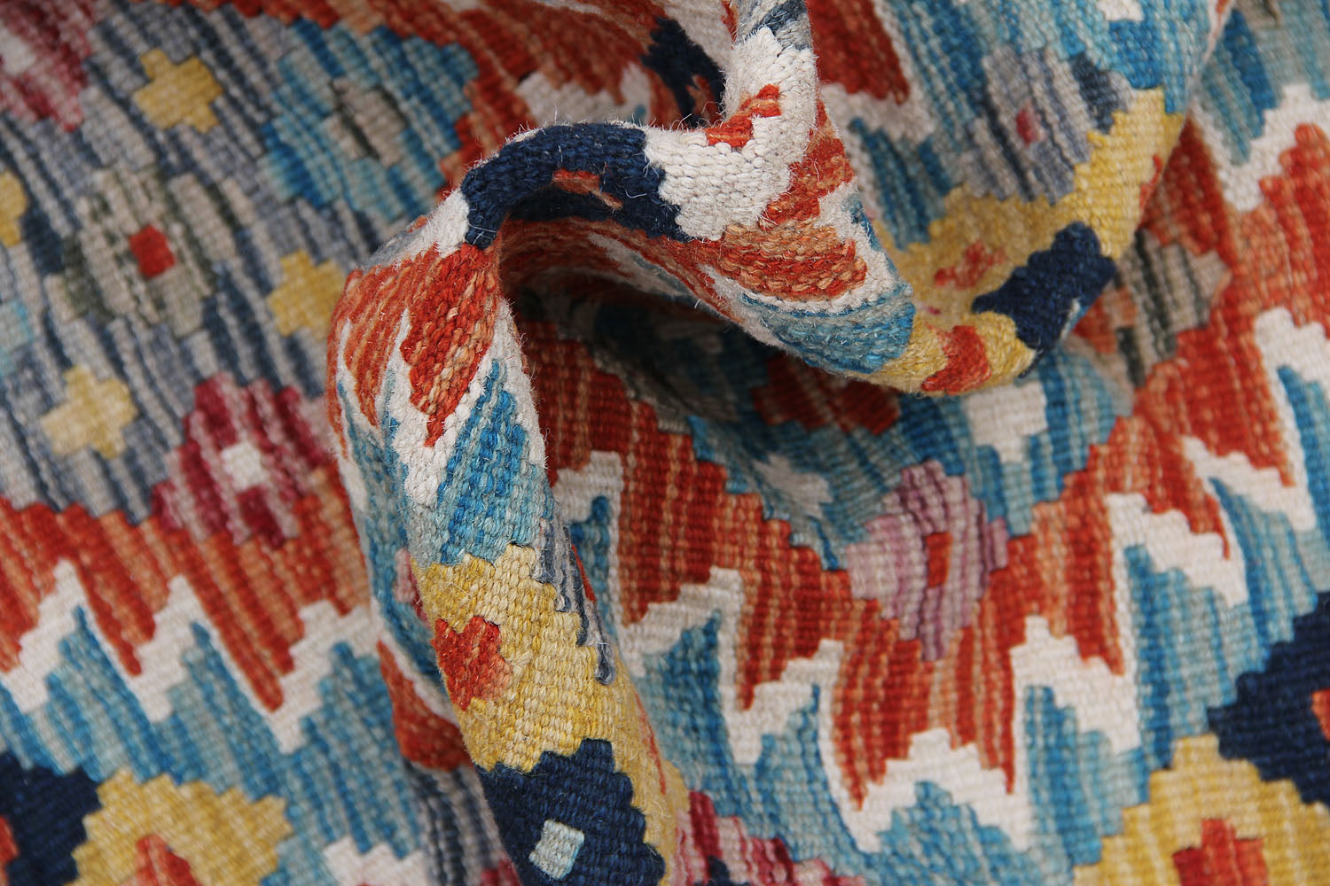 3' X 8'  Multy Handmade Veggie Dye Kilim Rug Runner