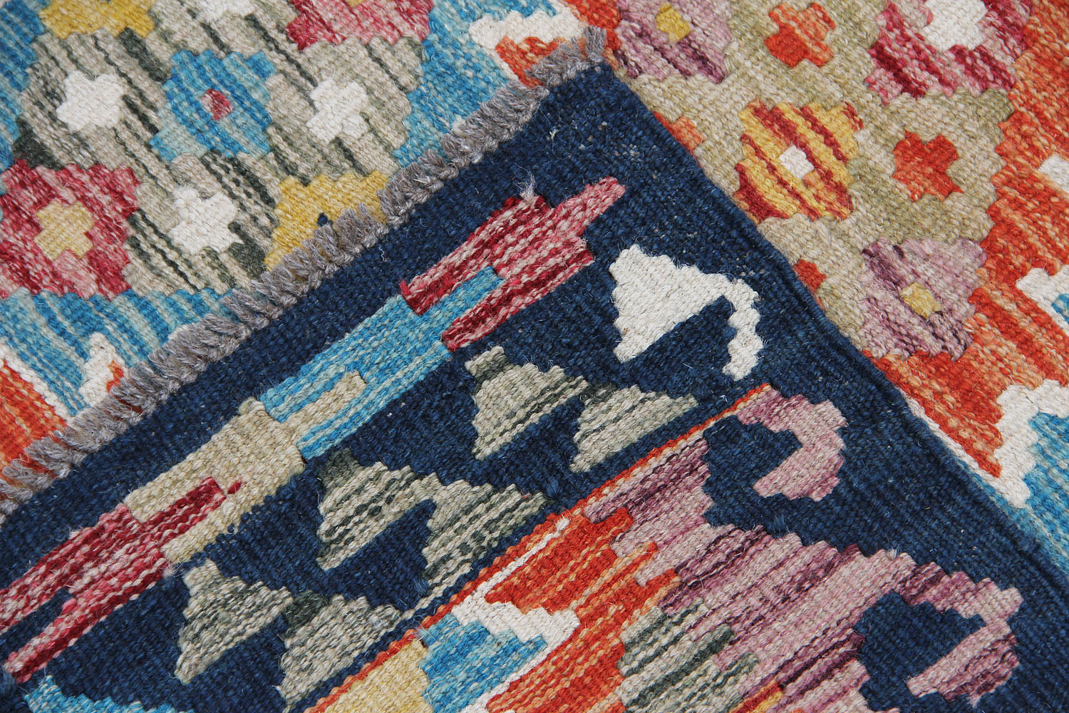 3' X 8'  Multy Handmade Veggie Dye Kilim Rug Runner