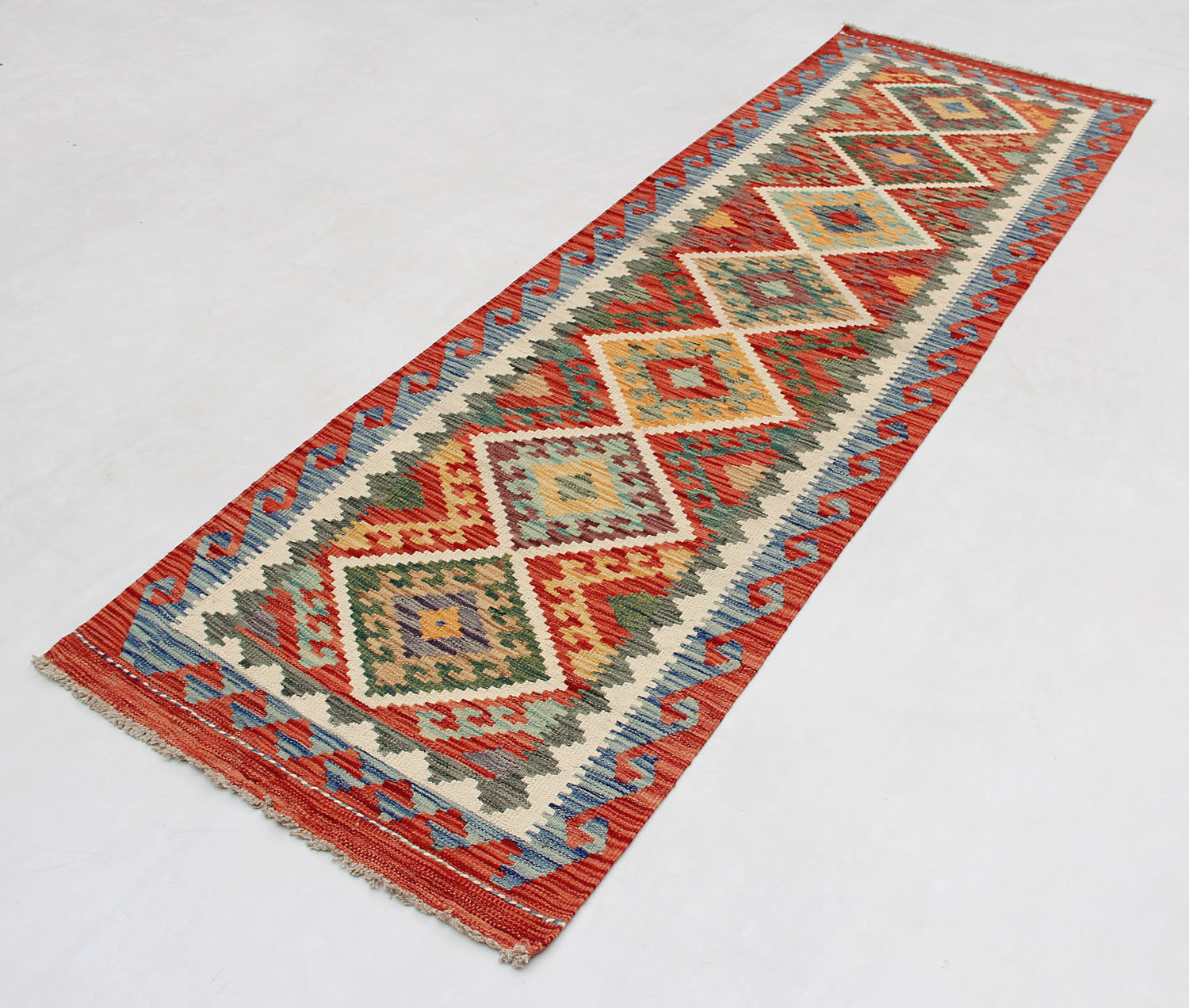 3' X 8'  Multy Handmade Veggie Dye Kilim Rug Runner
