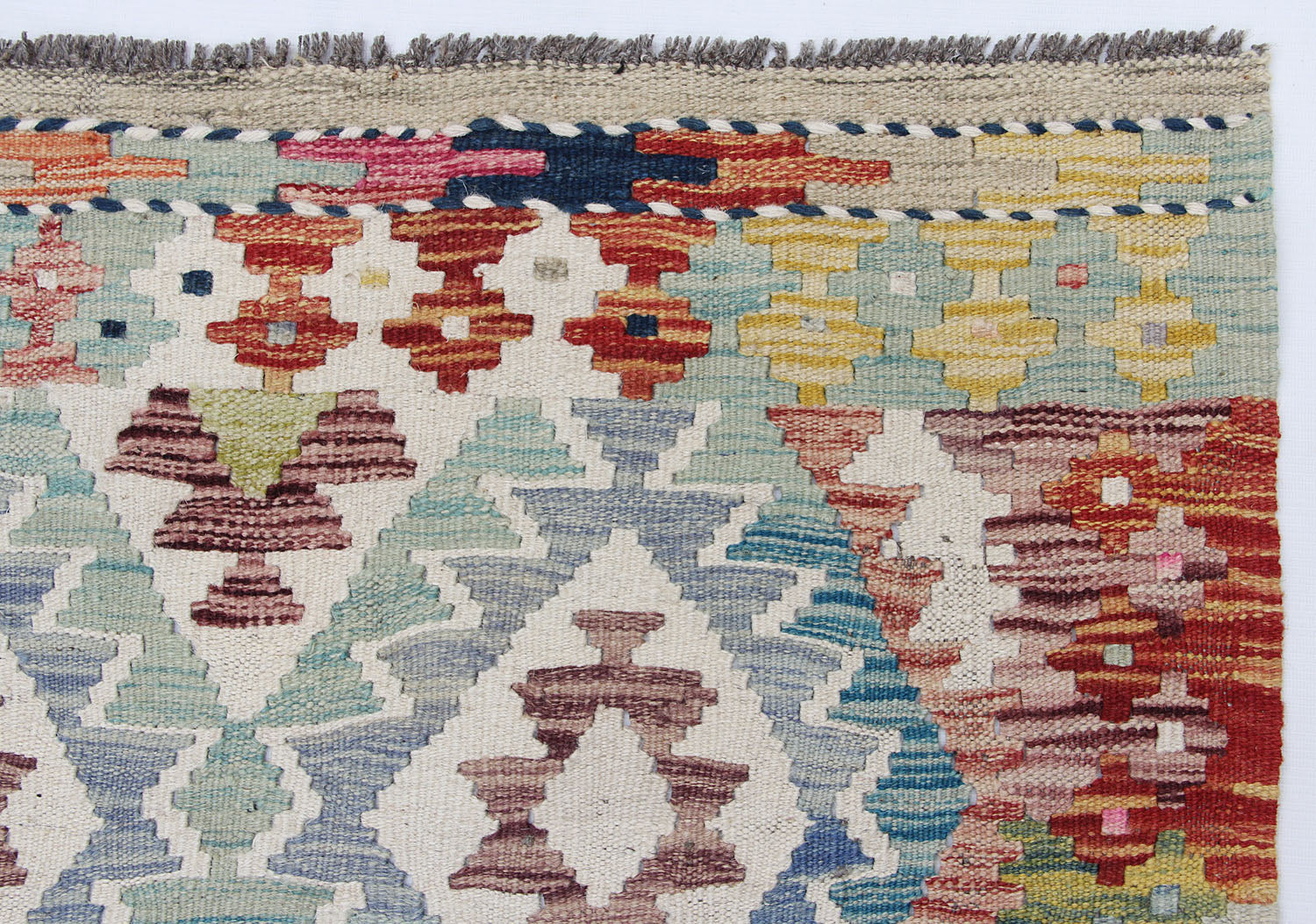 3' X 8'  Multy Handmade Veggie Dye Kilim Rug Runner