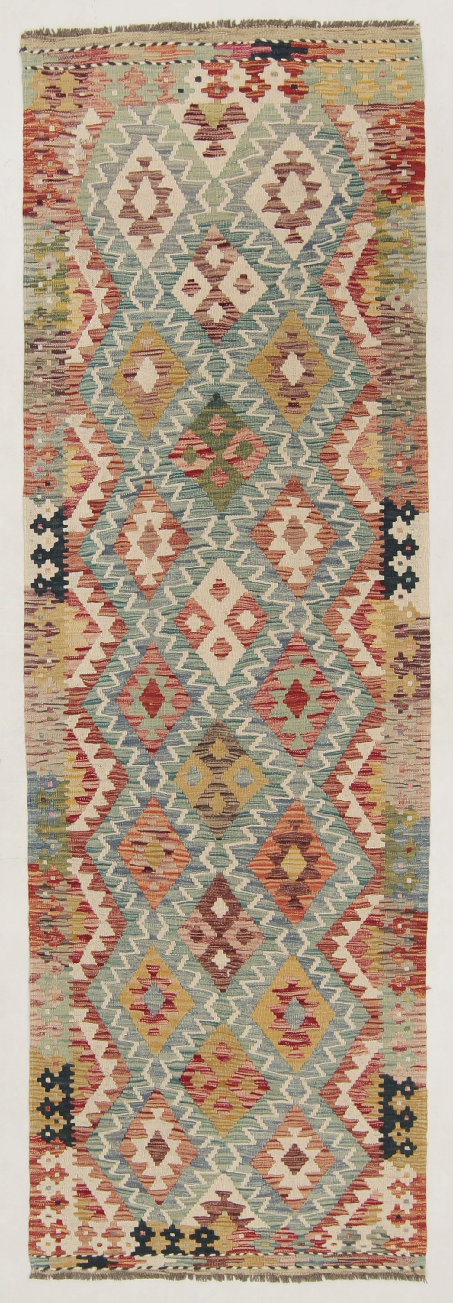 3' X 8'  Multy Handmade Veggie Dye Kilim Rug Runner