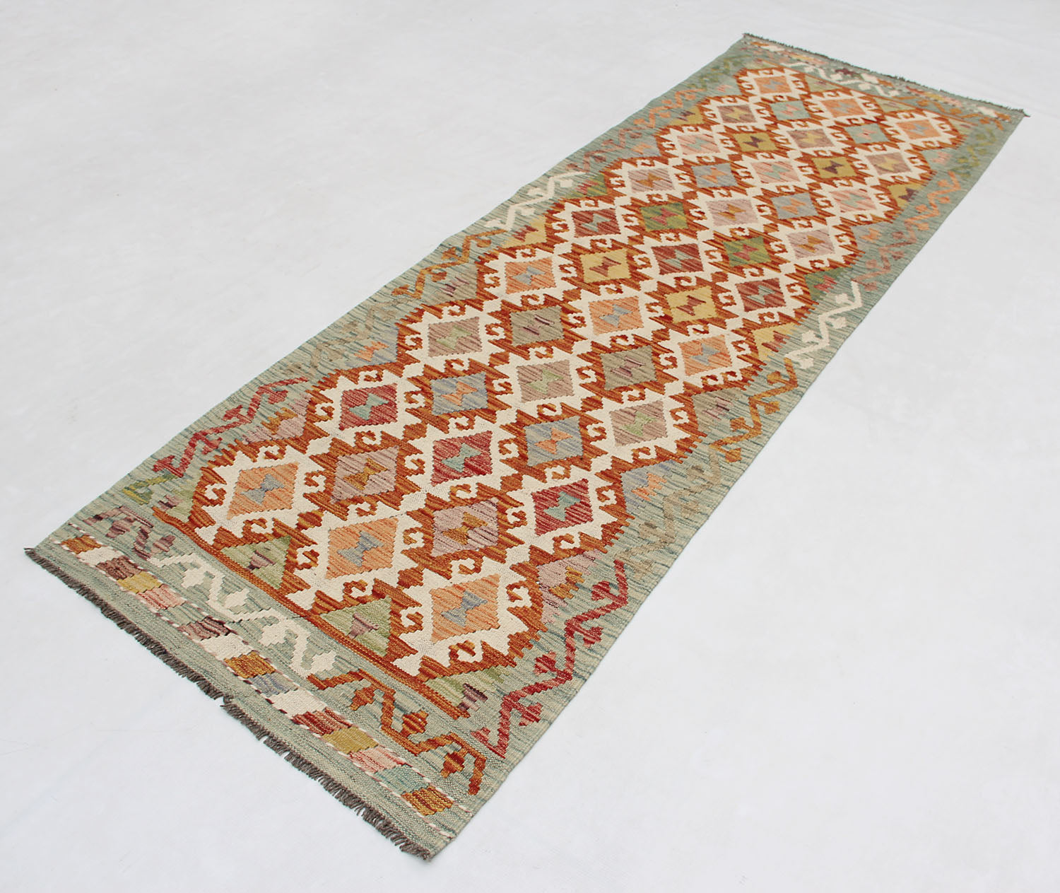 3' X 8'  Multy Handmade Veggie Dye Kilim Rug Runner