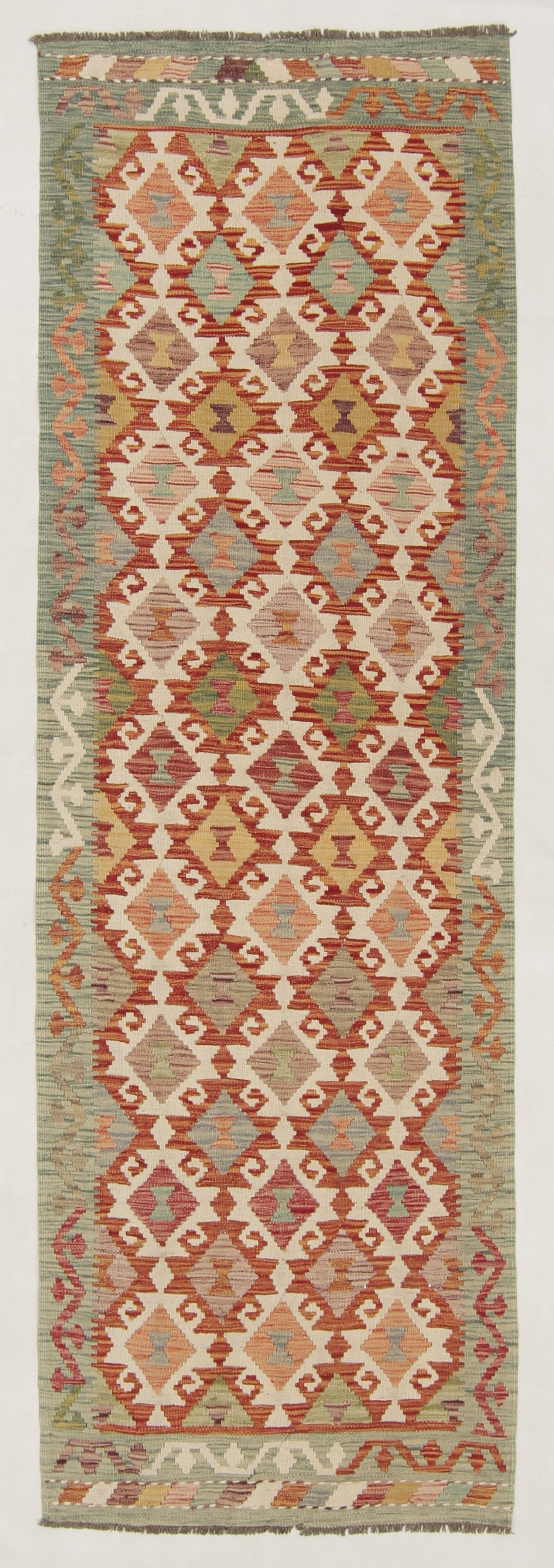 3' X 8'  Multy Handmade Veggie Dye Kilim Rug Runner