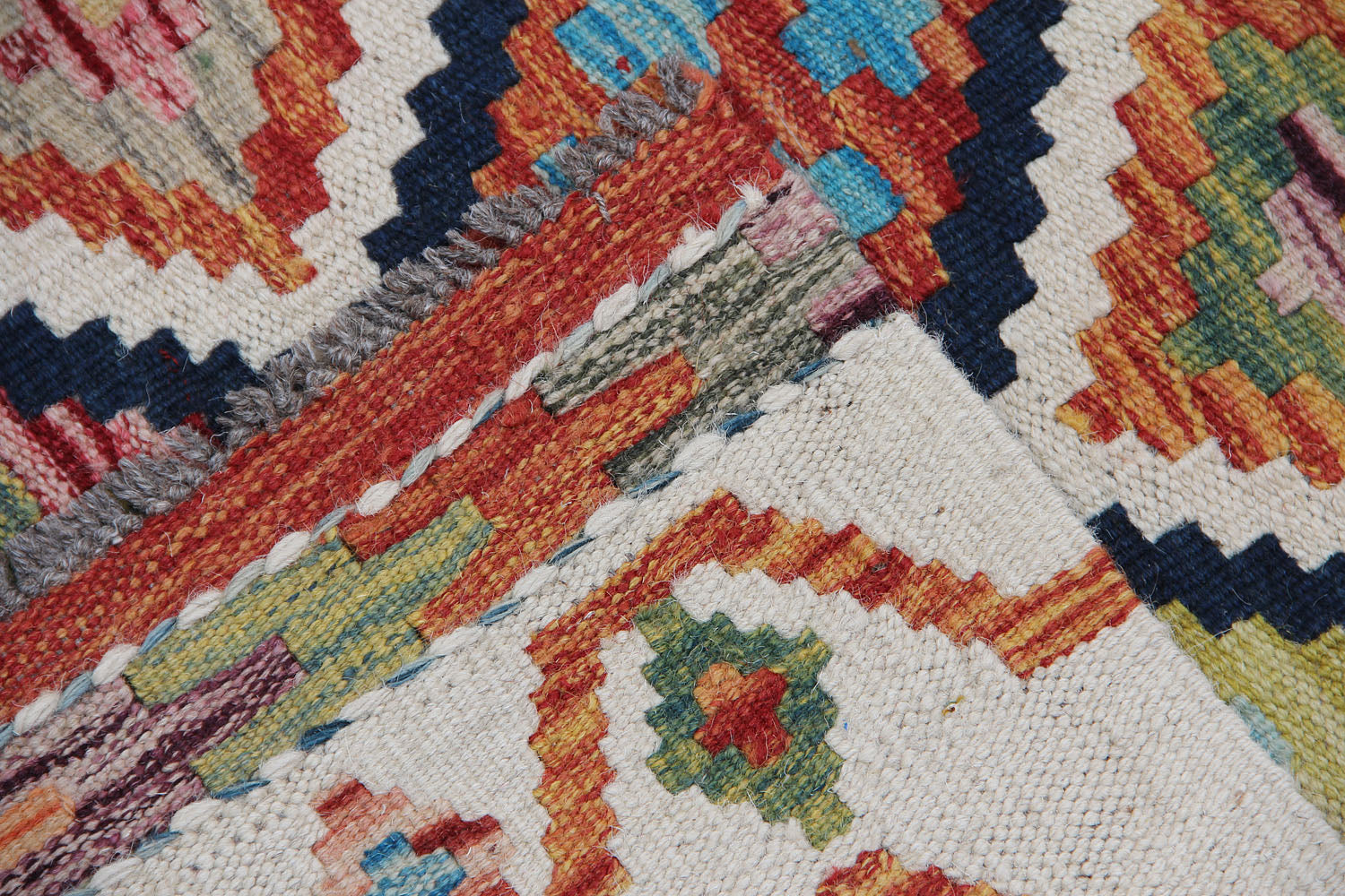 3' X 8'  Multy Handmade Veggie Dye Kilim Rug Runner