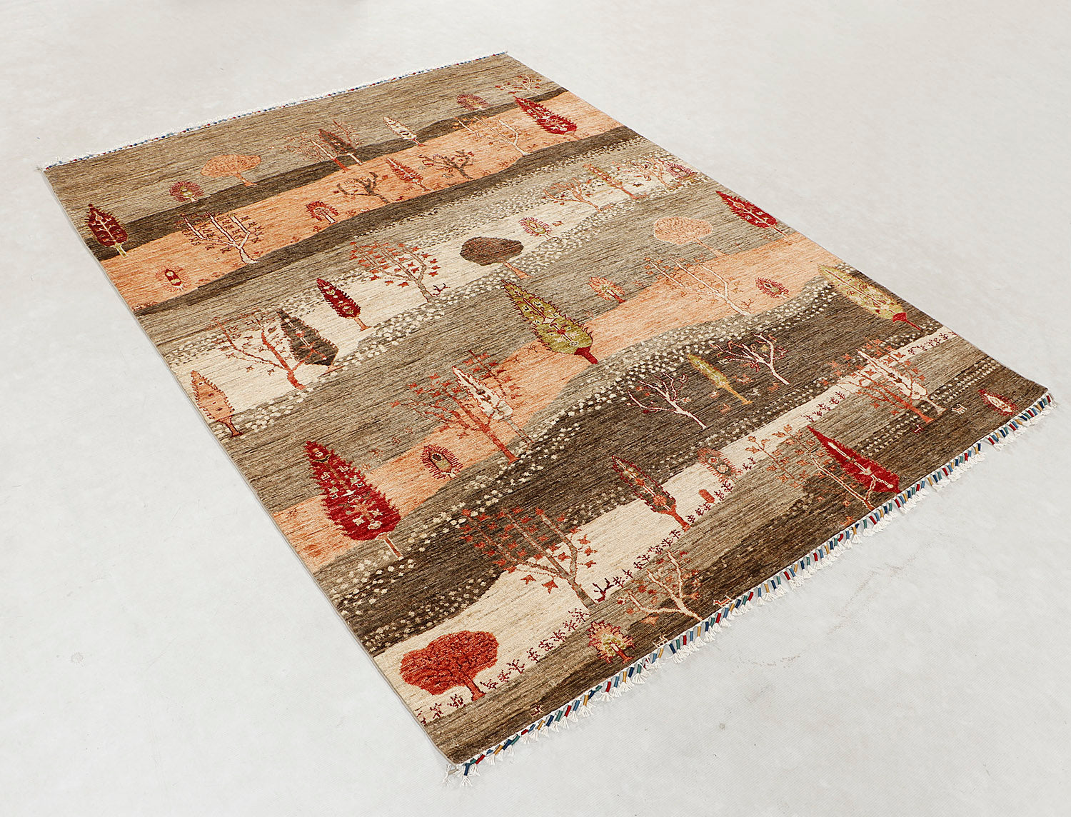 Sultani Persian Hand Knotted Wool Rug Multicolor 5'6" x 8'