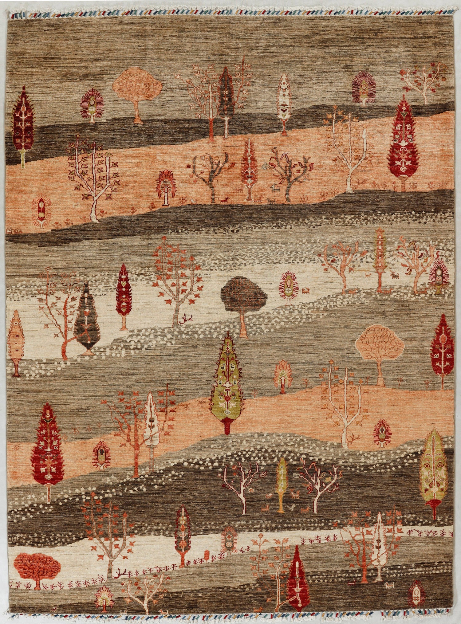 Sultani Persian Hand Knotted Wool Rug Multicolor 5'6" x 8'