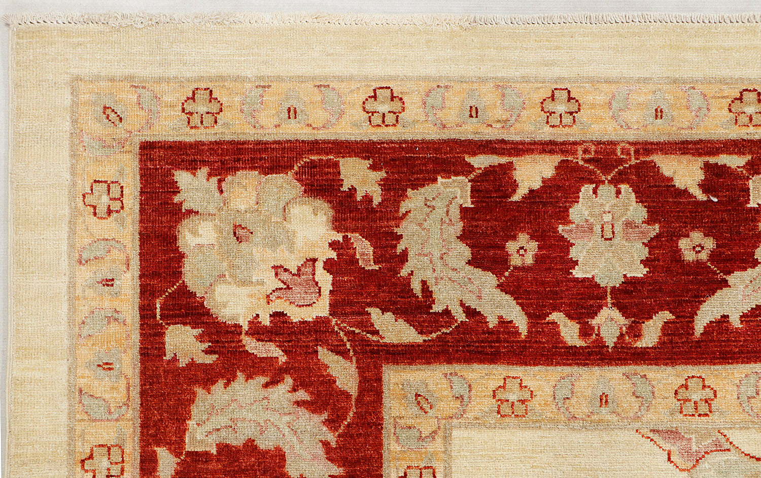 Ziegler Persian Hand Knotted Wool Square Rug Ivory 10' x 10'