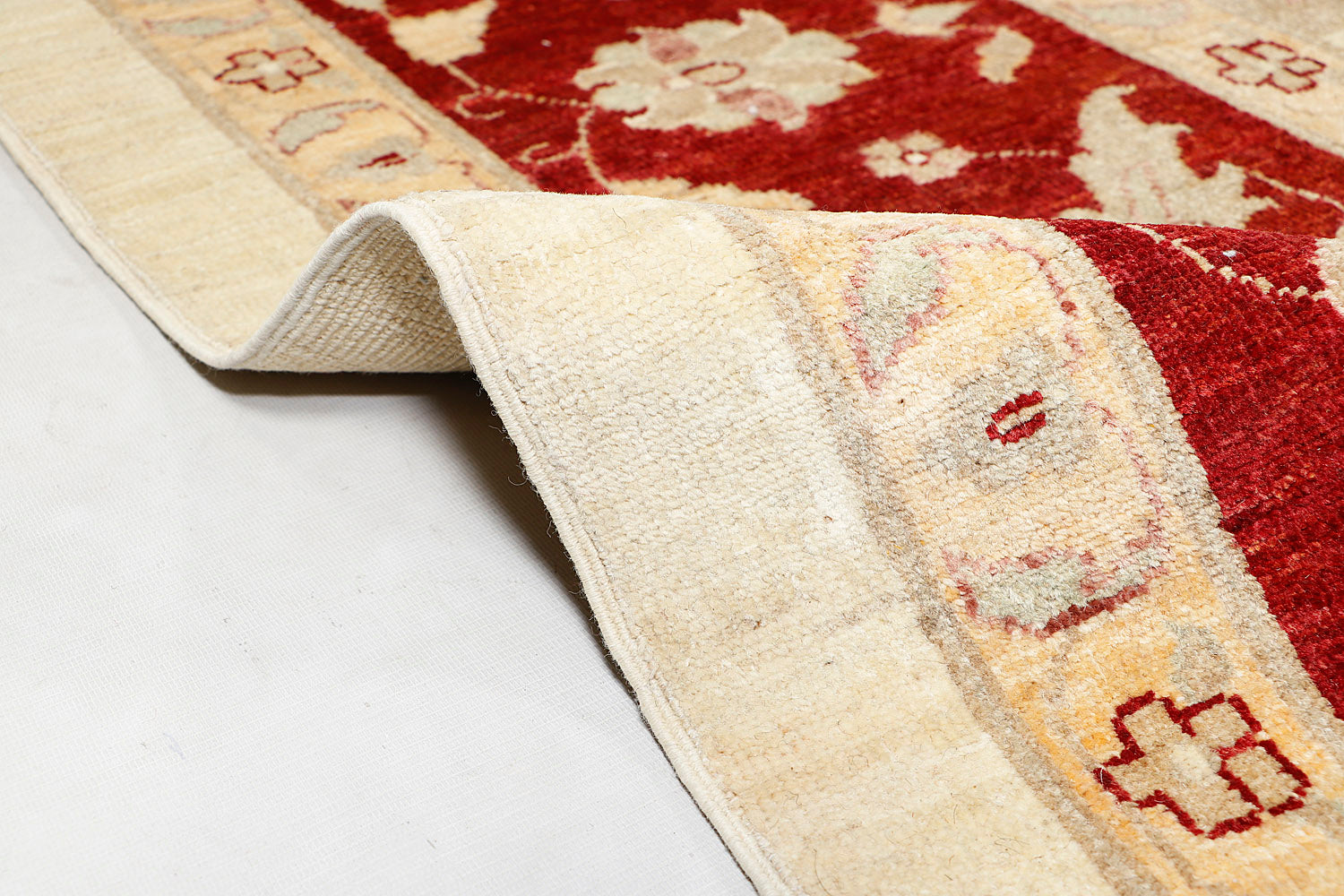 Ziegler Persian Hand Knotted Wool Square Rug Ivory 10' x 10'