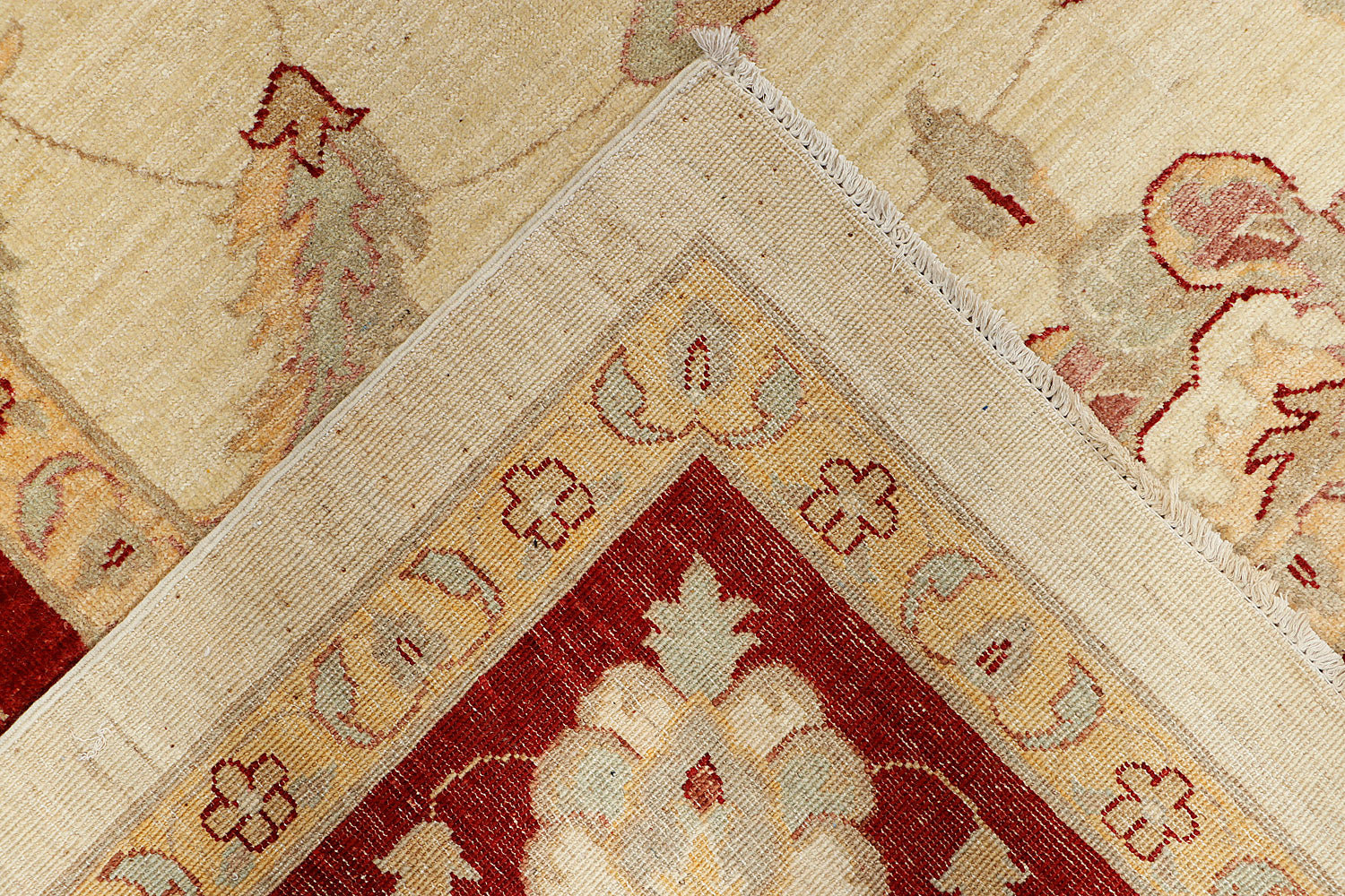 Ziegler Persian Hand Knotted Wool Square Rug Ivory 10' x 10'