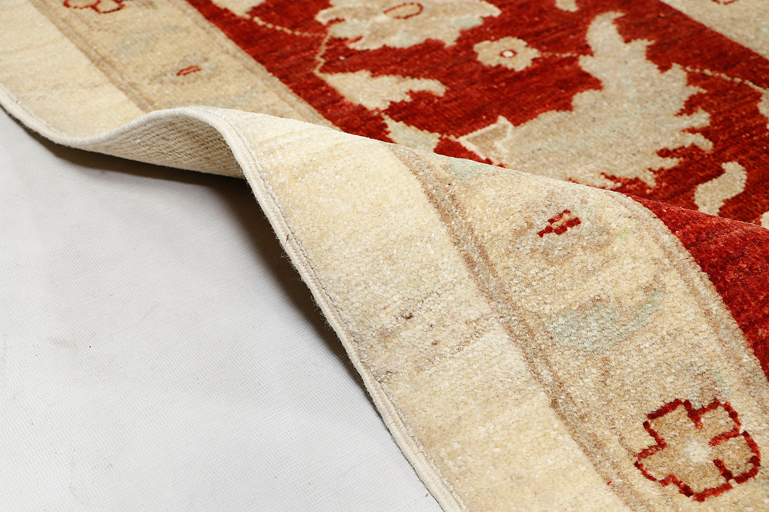 Ziegler Persian Hand Knotted Wool Square Rug Ivory 10' x 10'