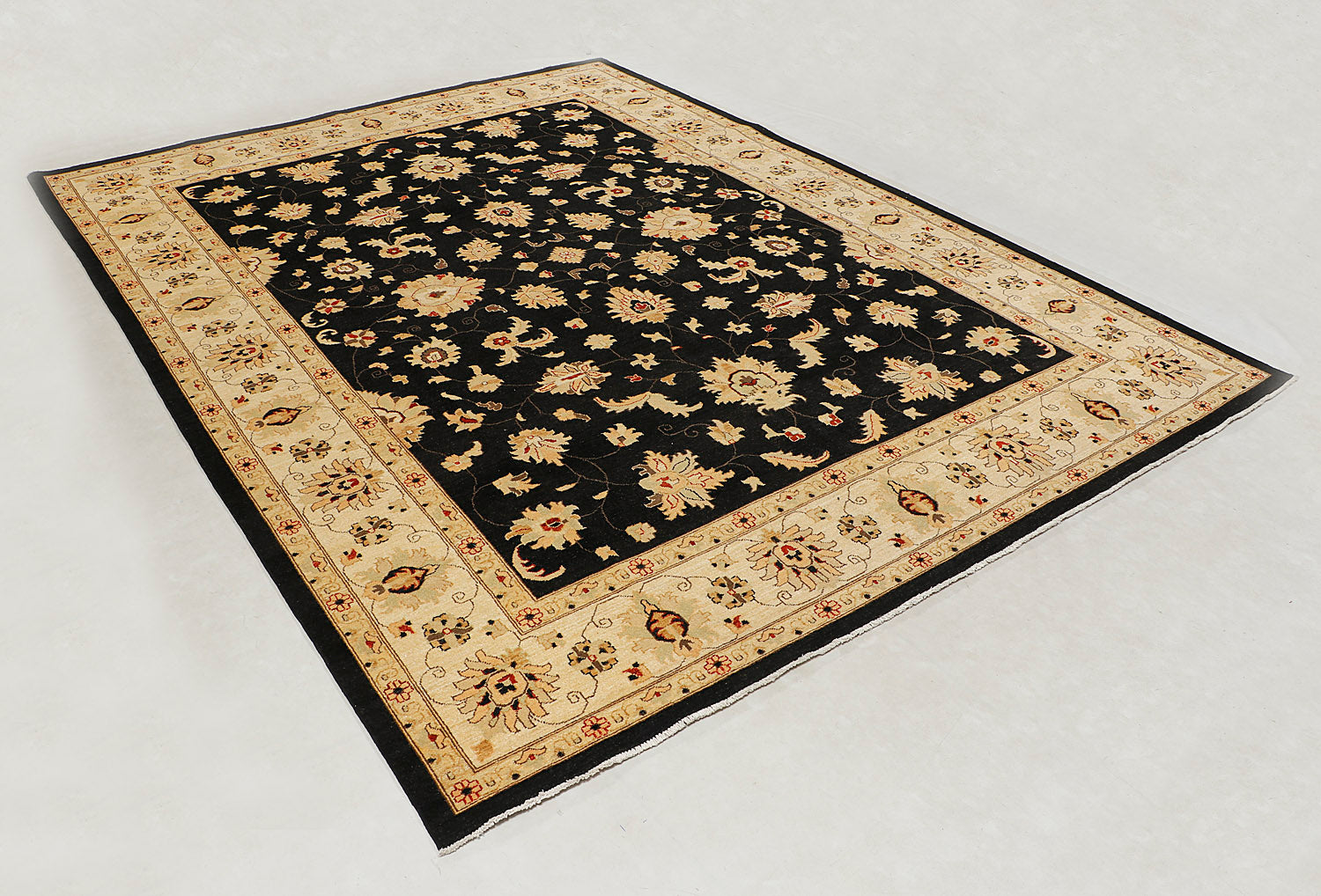 Ziegler Persian Hand Knotted Wool Rug Black 9' x 12'