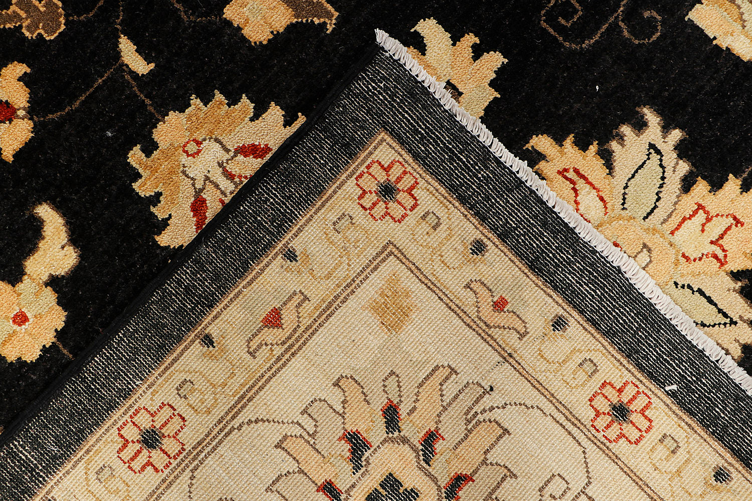 Ziegler Persian Hand Knotted Wool Rug Black 9' x 12'