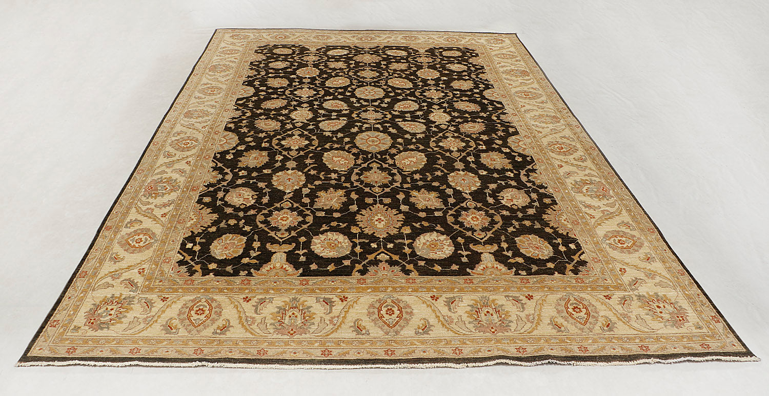 Ziegler Persian Hand Knotted Wool Rug Ivory 9' x 13'