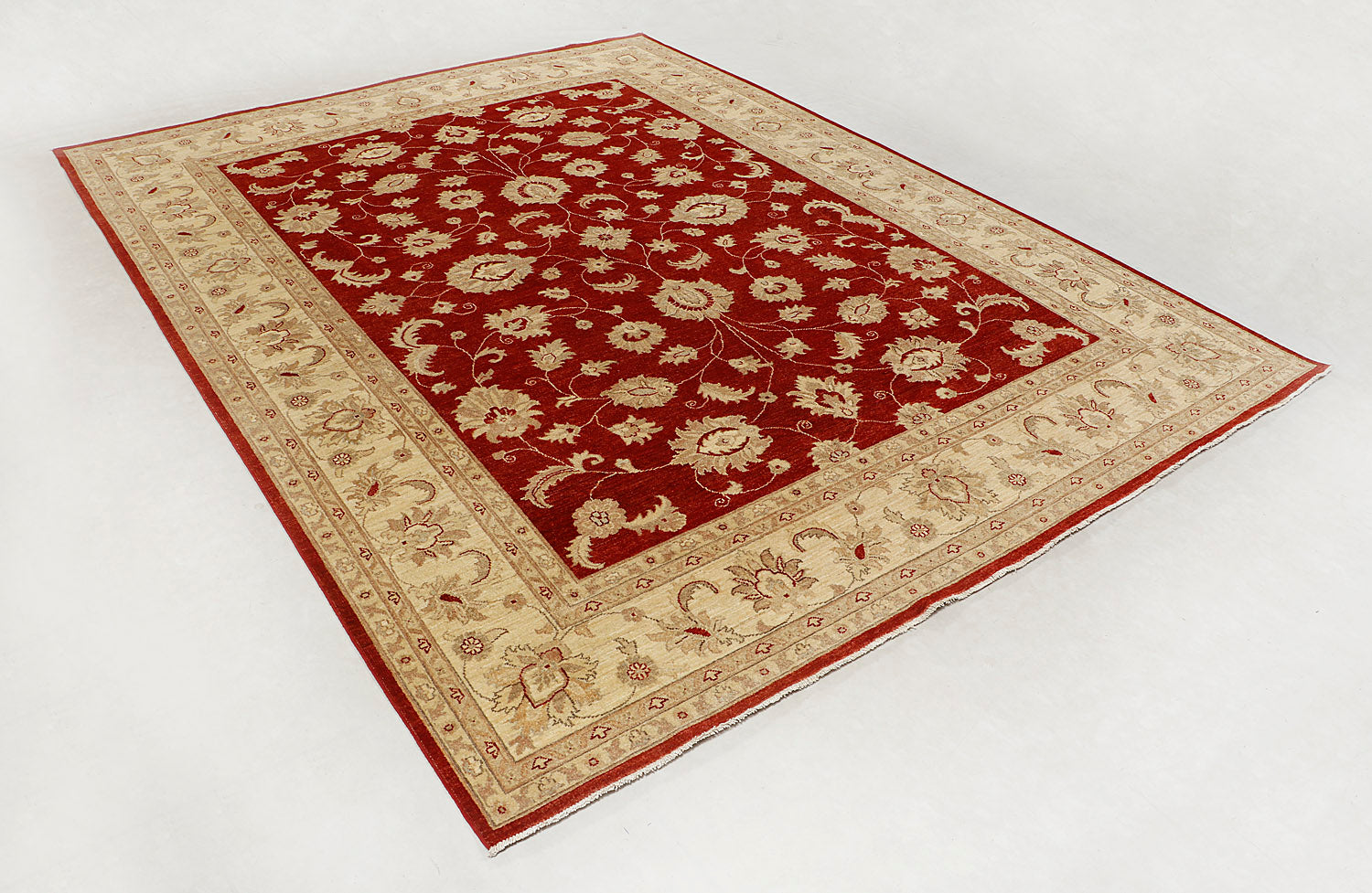 Ziegler Persian Hand Knotted Wool Rug Ivory 10' x 14'