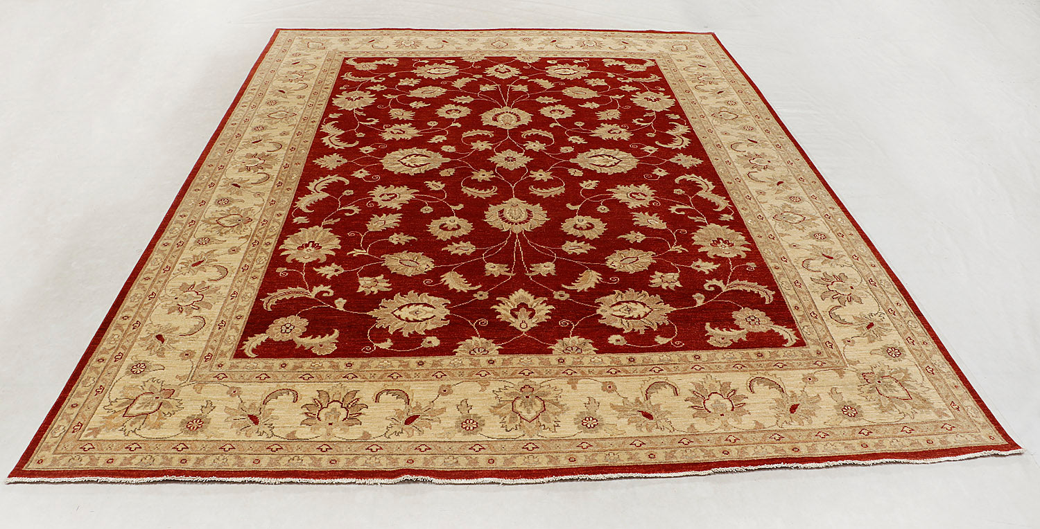 Ziegler Persian Hand Knotted Wool Rug Ivory 10' x 14'