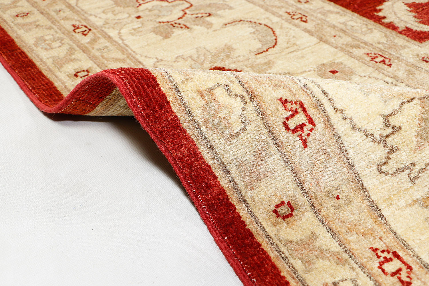 Ziegler Persian Hand Knotted Wool Rug Ivory 10' x 14'