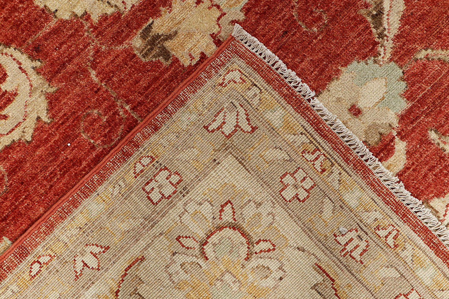 9' x 12'  Red Handmade Persian Rug ZIEGLER Rectangular