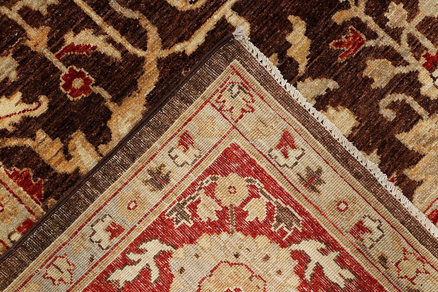 Ziegler Persian Hand Knotted Wool Rug Brown 8' x 10'