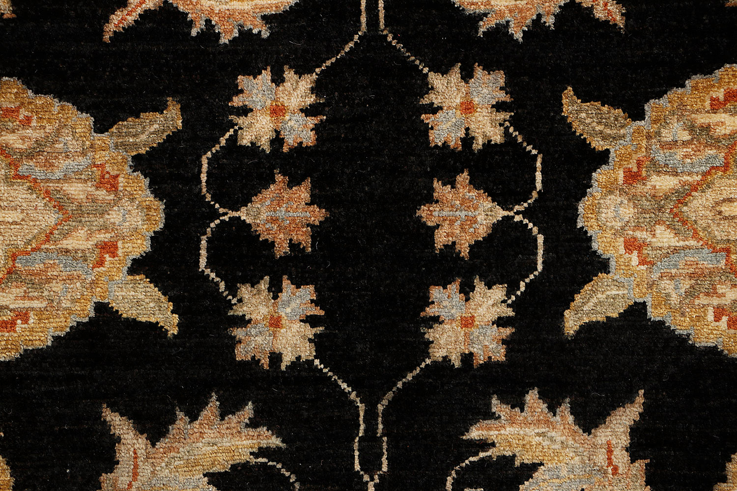 6' x 9'  Black Handmade Persian Rug ZIEGLER Rectangular